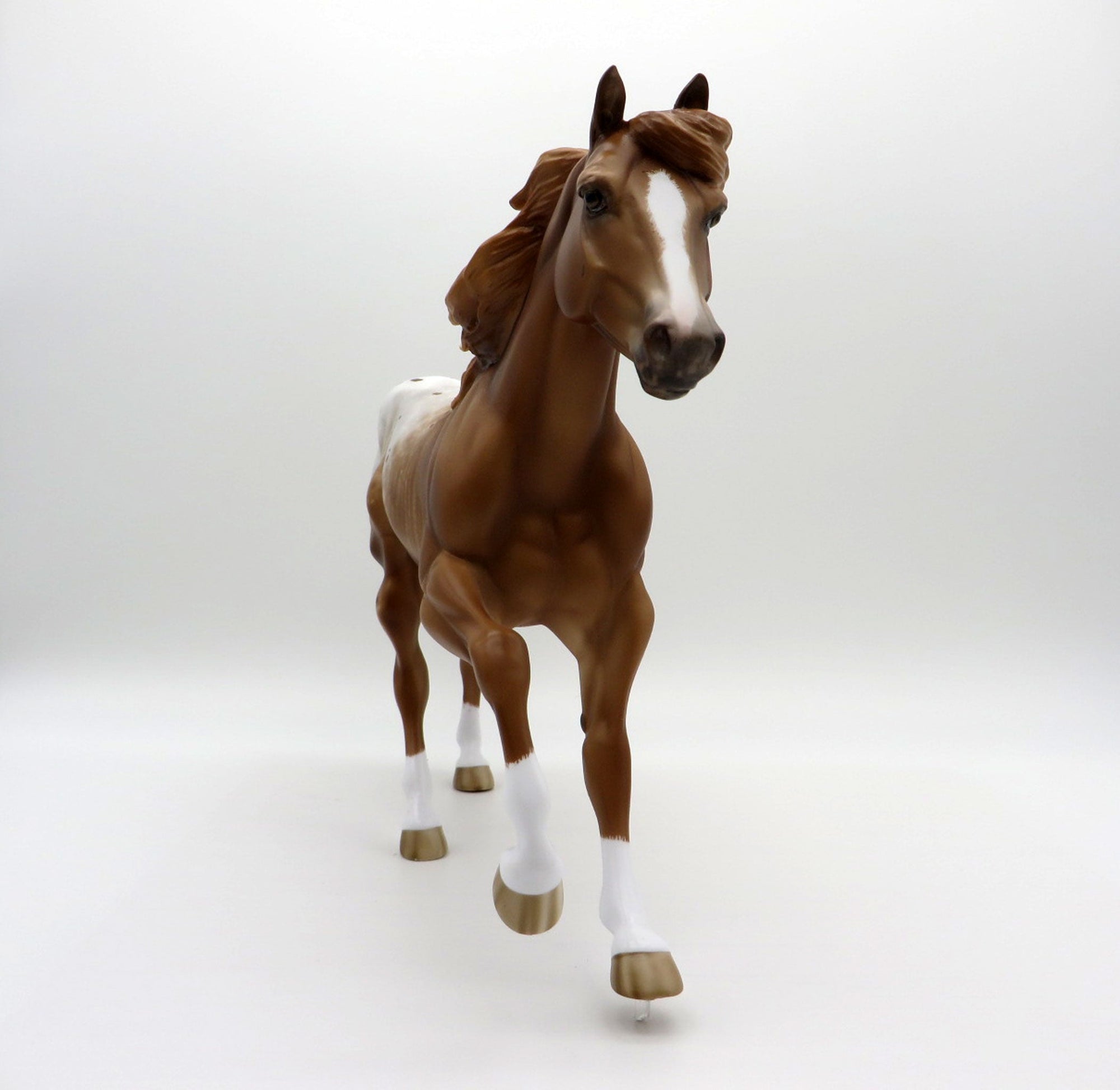 Plers-OOAK Chestnut Appaloosa Running Stock Horse 5/17/21