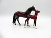 Pleuro and Forskalii-OOAK Chip Andalusian and Foal Deco Sea Slug Painted By Ellen Robbins 7/16/21