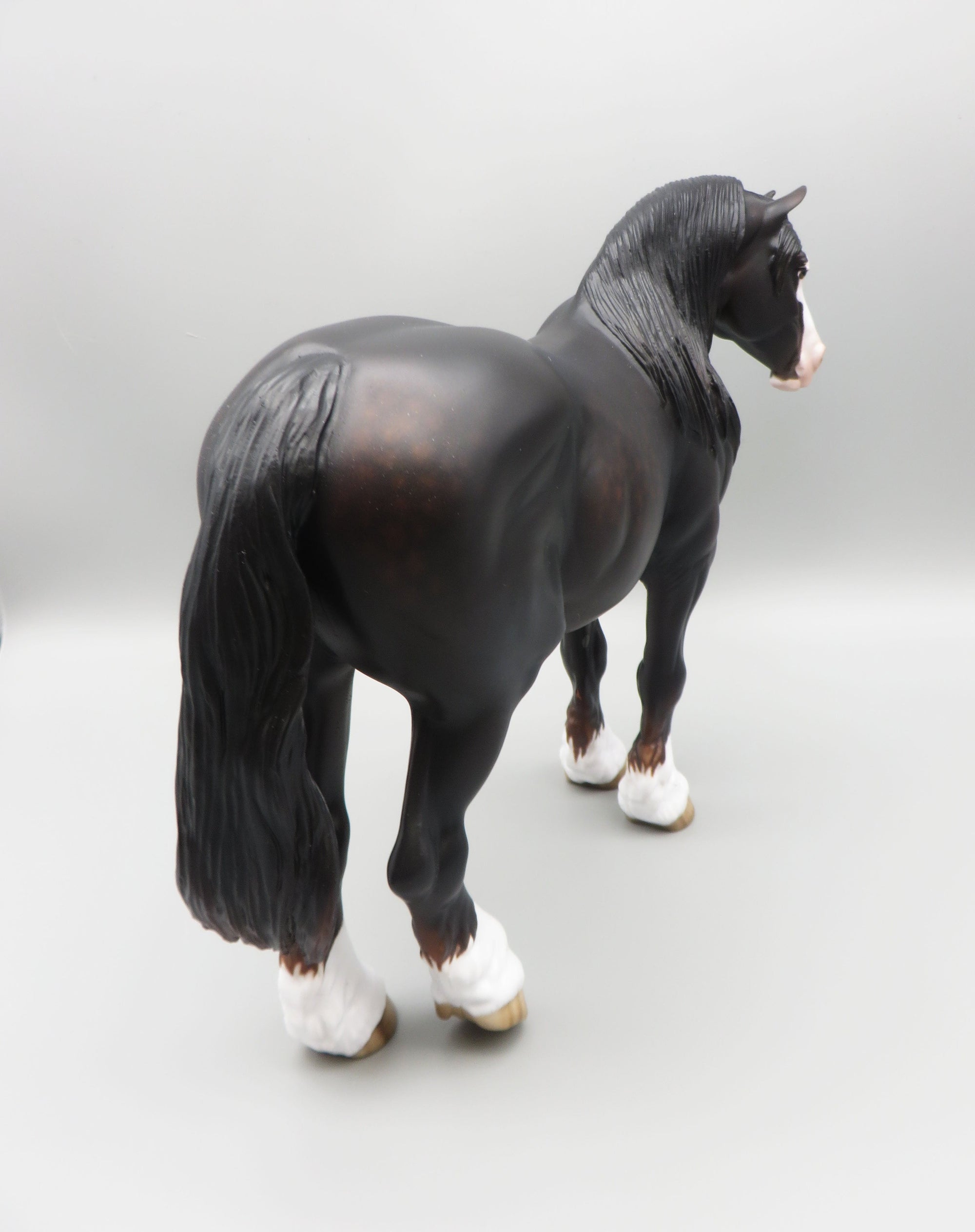 Pong - OOAK - Dappled Sunburnt Black Heavy Draft Mare by Sheryl Leisure - Best Offer 5/30/23