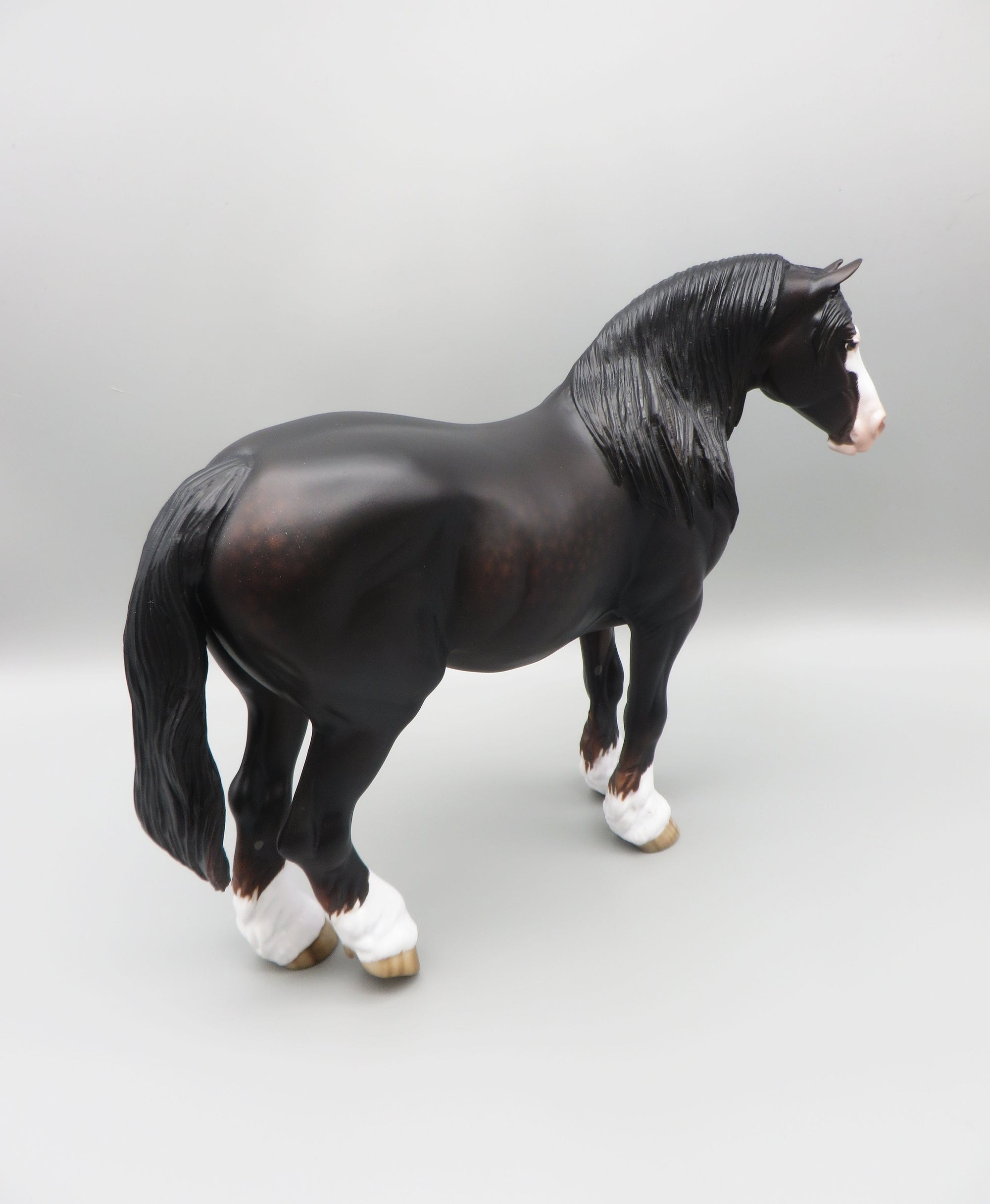 Pong - OOAK - Dappled Sunburnt Black Heavy Draft Mare by Sheryl Leisure - Best Offer 5/30/23