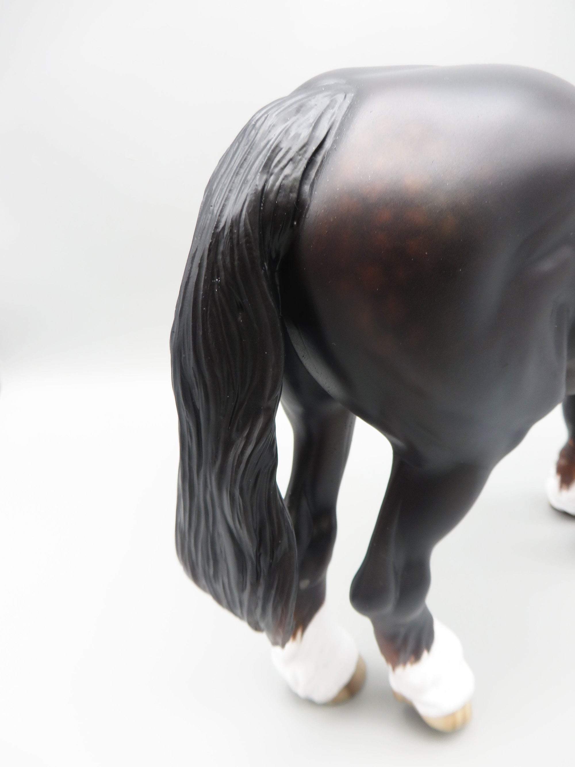 Pong - OOAK - Dappled Sunburnt Black Heavy Draft Mare by Sheryl Leisure - Best Offer 5/30/23