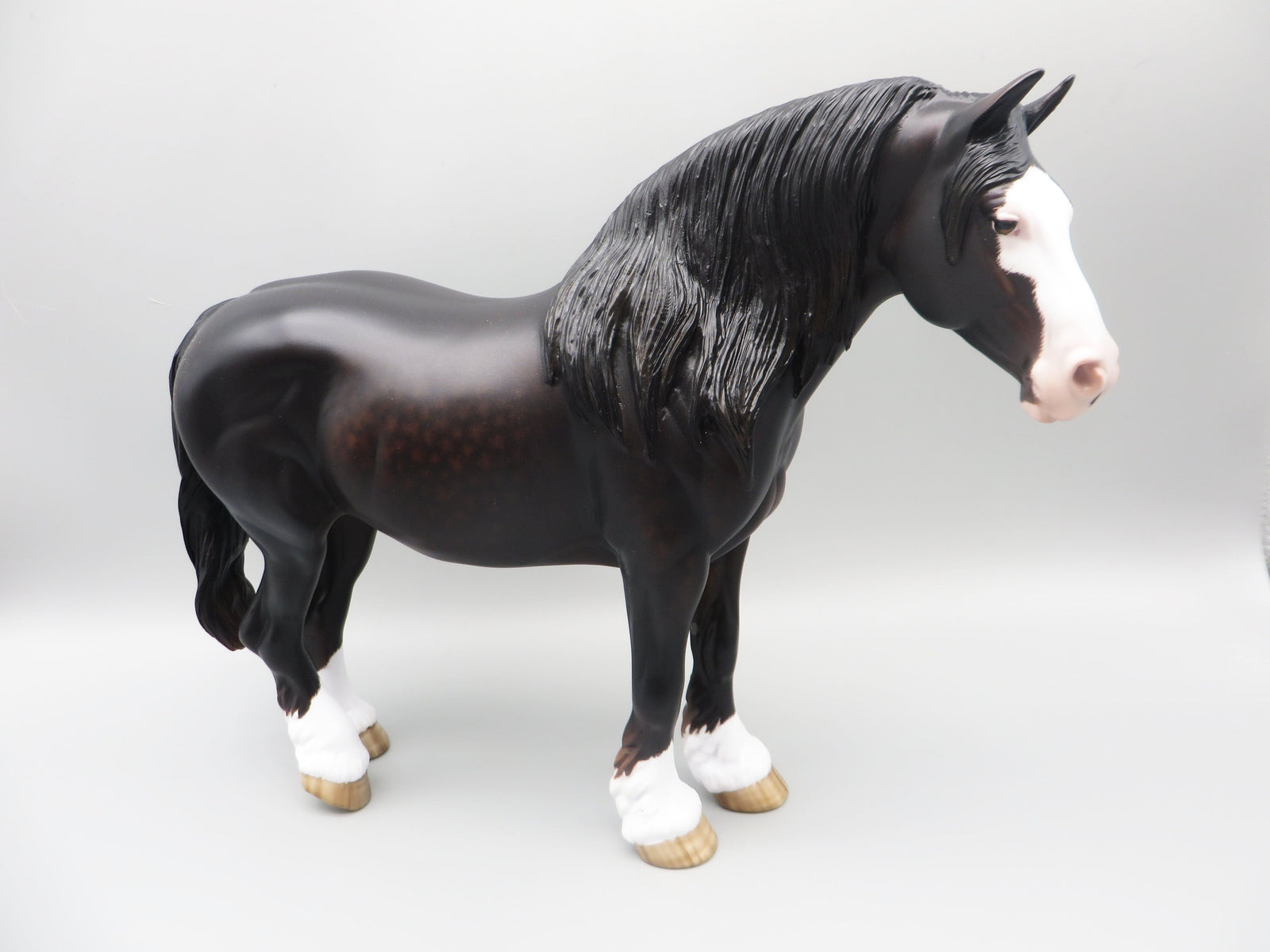 Pong - OOAK - Dappled Sunburnt Black Heavy Draft Mare by Sheryl Leisure - Best Offer 5/30/23