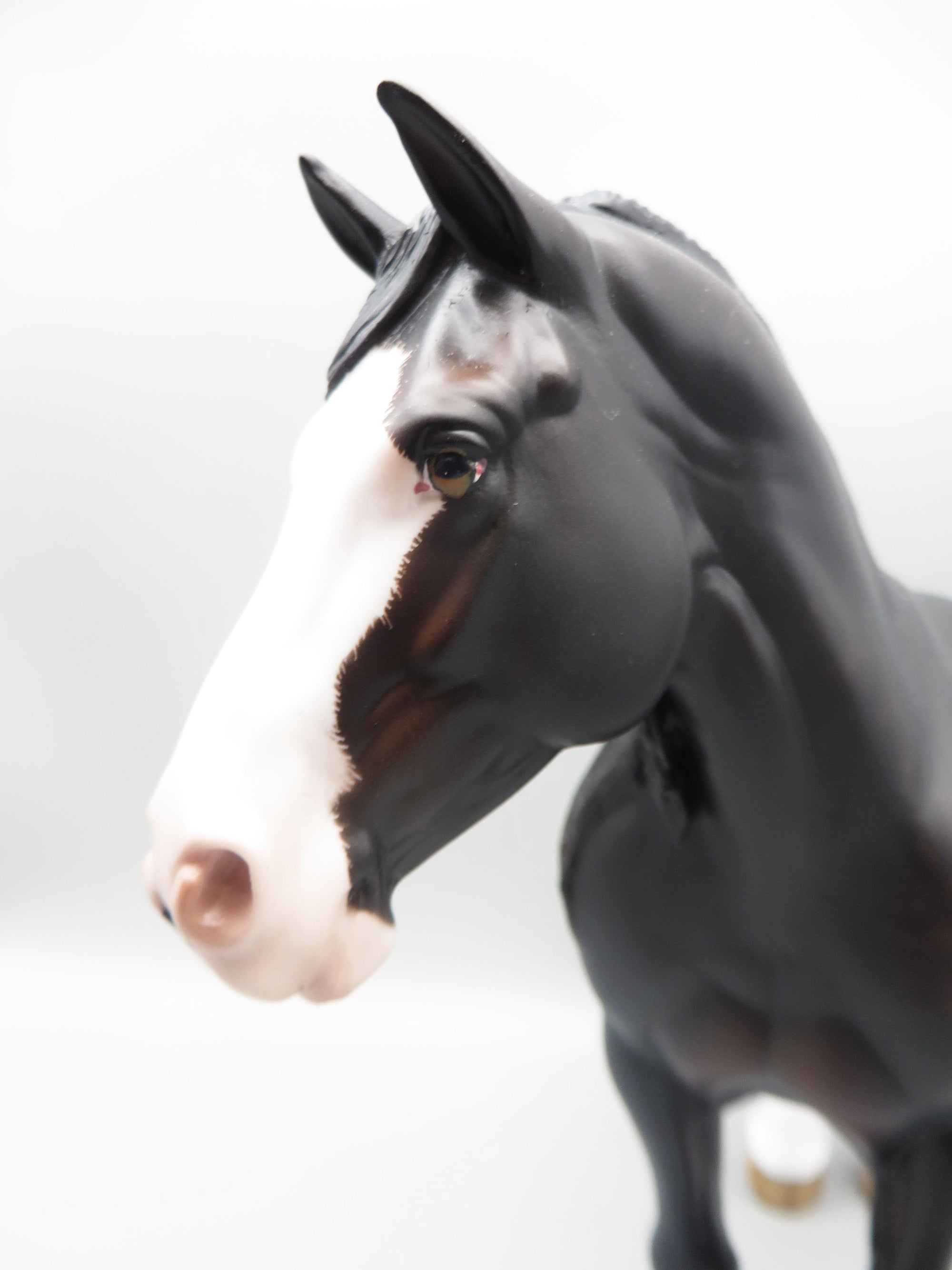 Pong - OOAK - Dappled Sunburnt Black Heavy Draft Mare by Sheryl Leisure - Best Offer 5/30/23