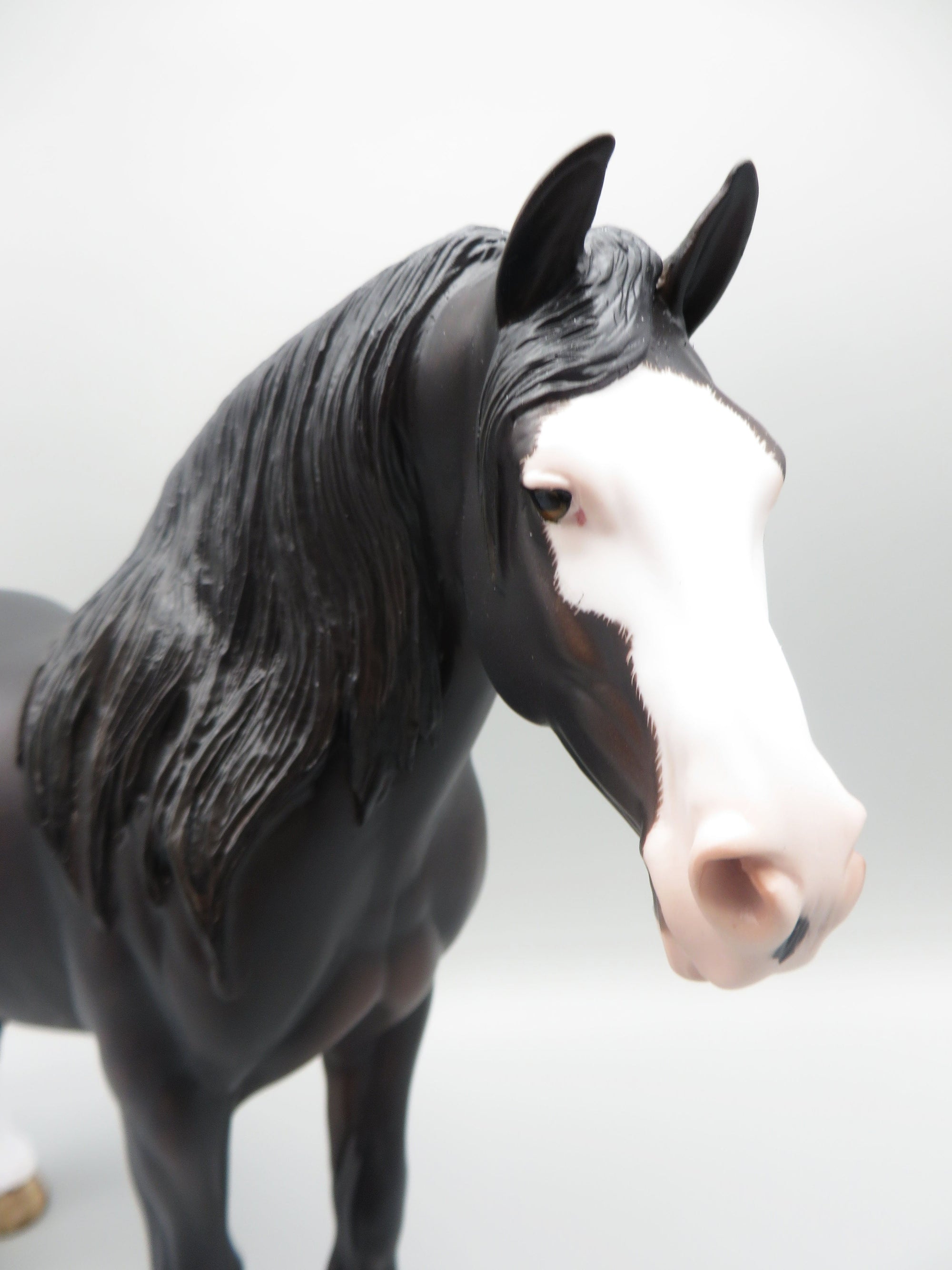 Pong - OOAK - Dappled Sunburnt Black Heavy Draft Mare by Sheryl Leisure - Best Offer 5/30/23