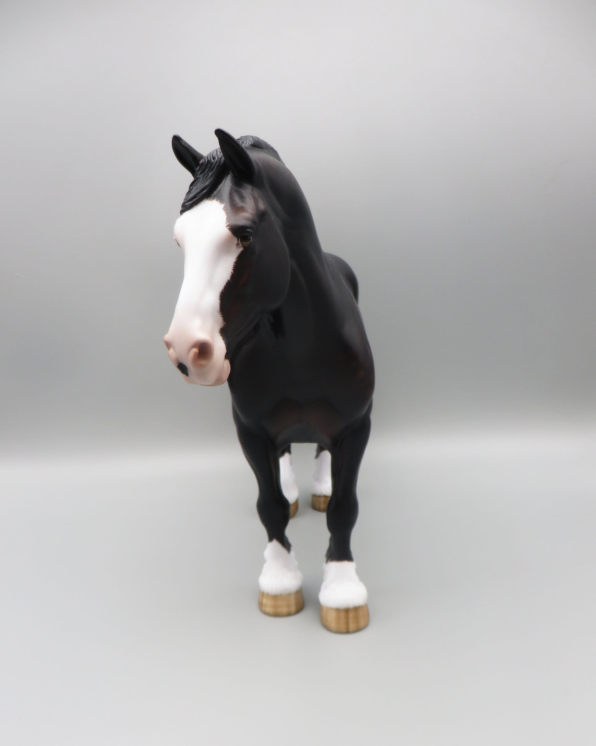 Pong - OOAK - Dappled Sunburnt Black Heavy Draft Mare by Sheryl Leisure - Best Offer 5/30/23