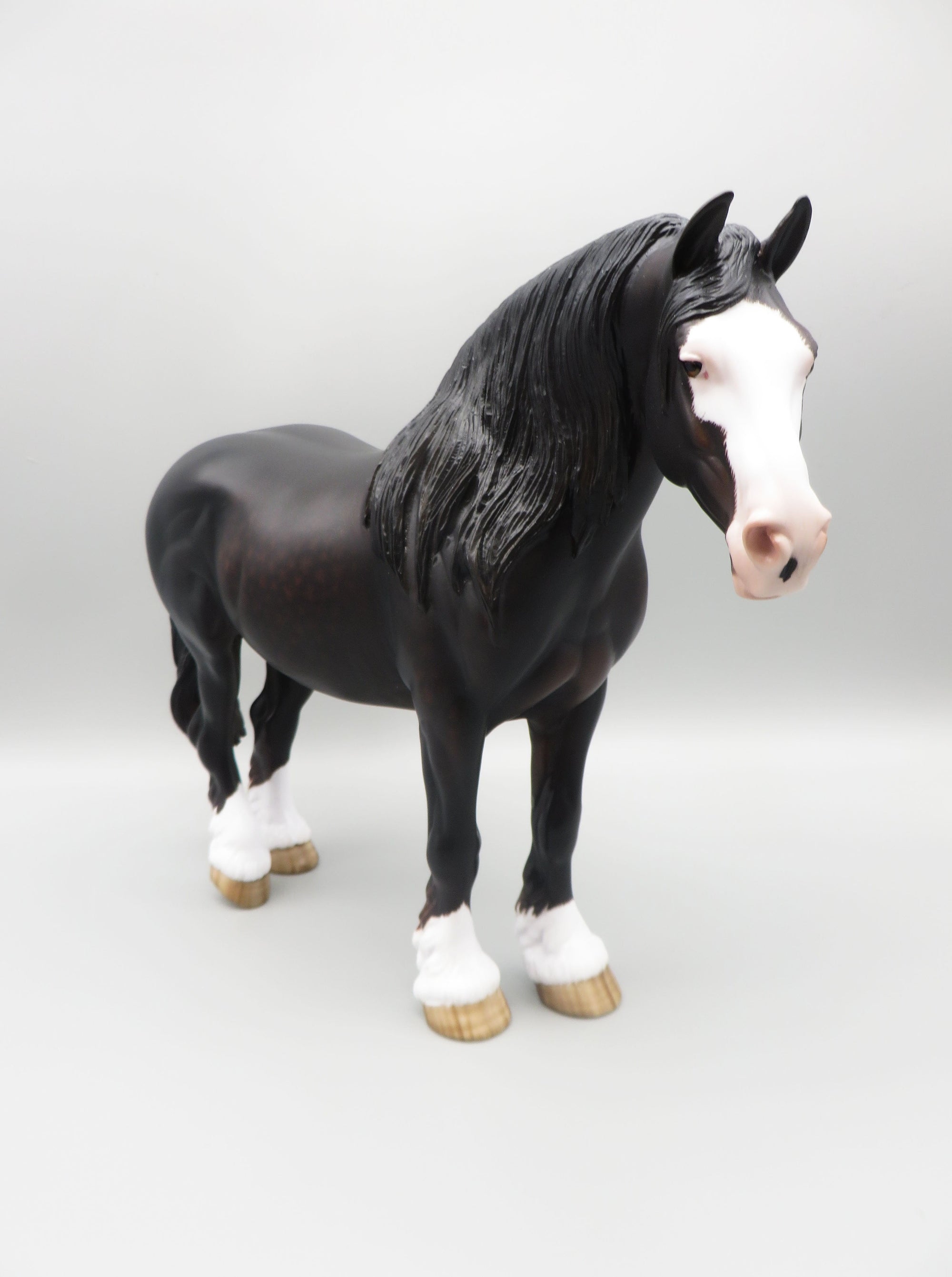 Pong - OOAK - Dappled Sunburnt Black Heavy Draft Mare by Sheryl Leisure - Best Offer 5/30/23