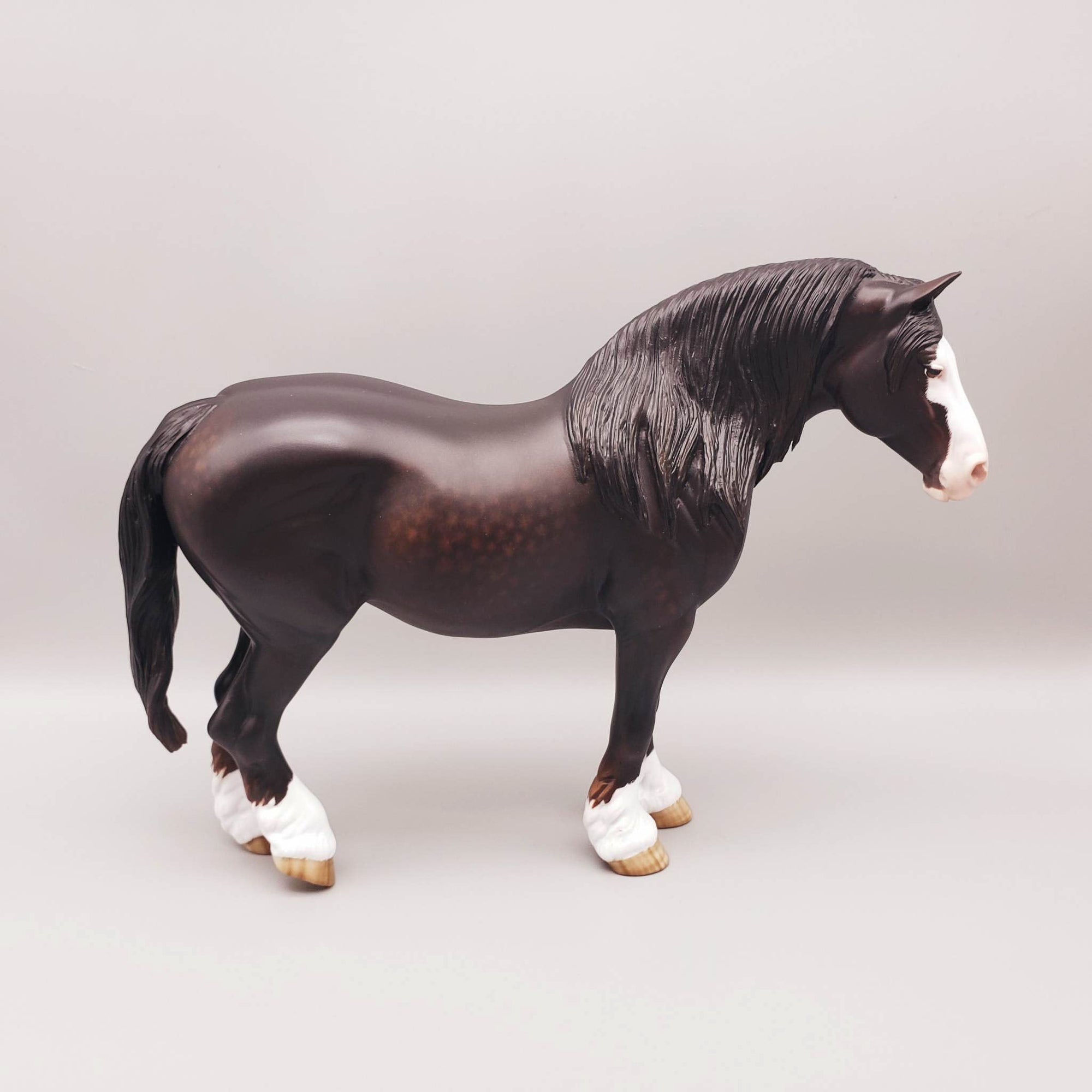 Pong - OOAK - Dappled Sunburnt Black Heavy Draft Mare by Sheryl Leisure - Best Offer 5/30/23