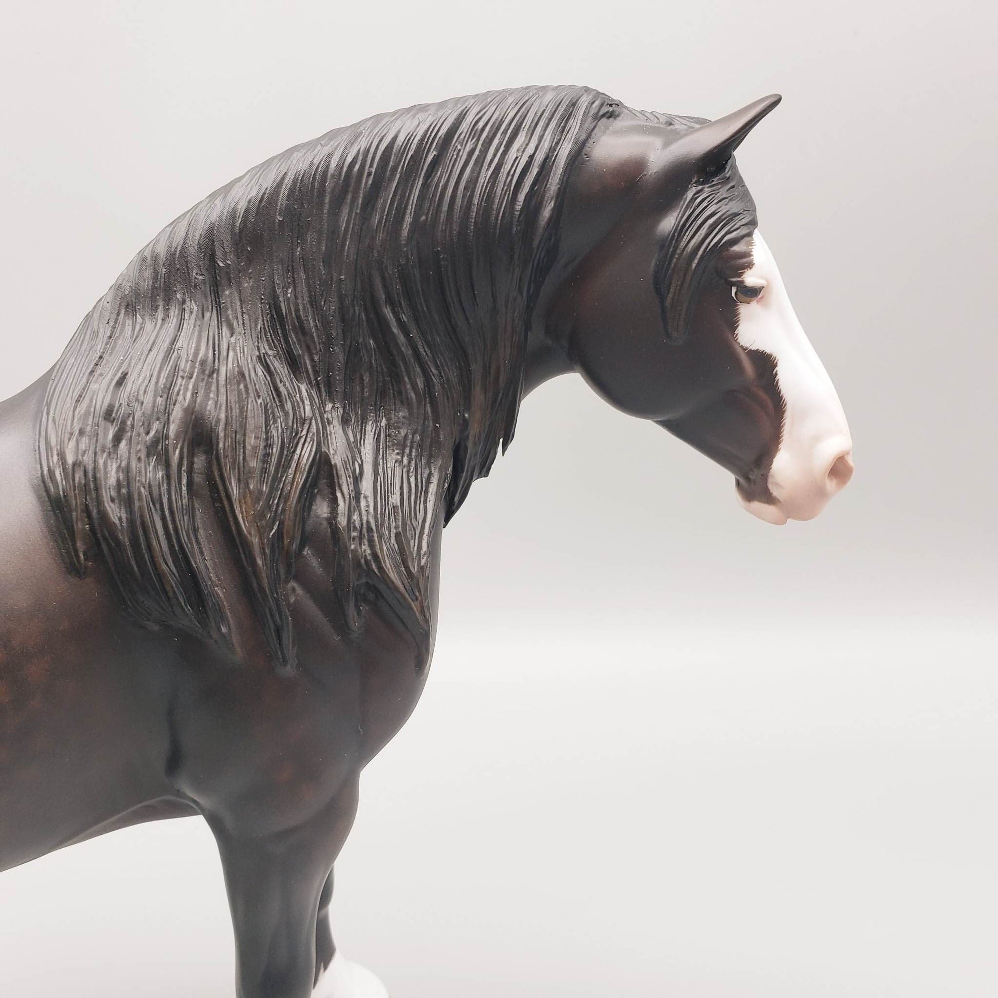 Pong - OOAK - Dappled Sunburnt Black Heavy Draft Mare by Sheryl Leisure - Best Offer 5/30/23