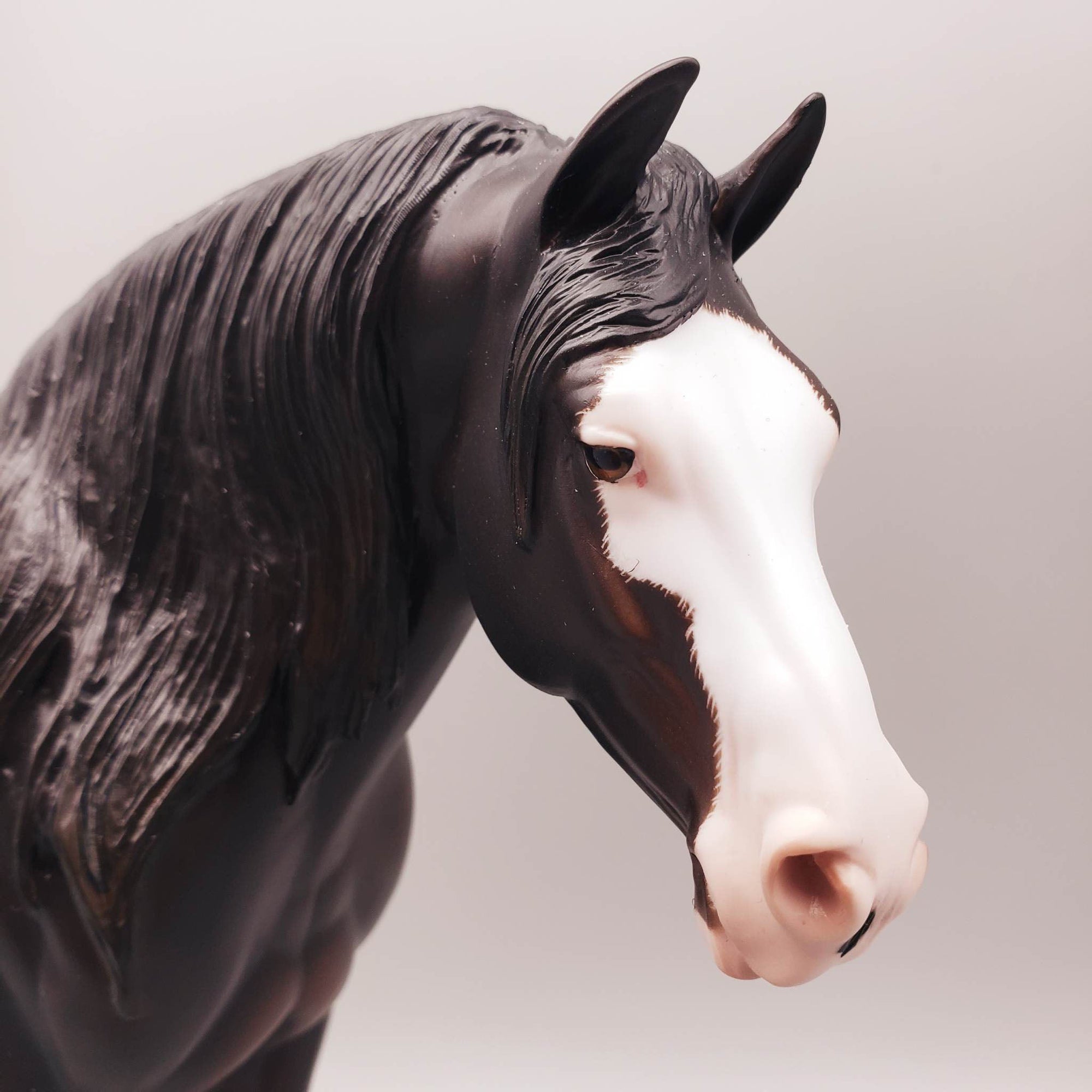 Pong - OOAK - Dappled Sunburnt Black Heavy Draft Mare by Sheryl Leisure - Best Offer 5/30/23