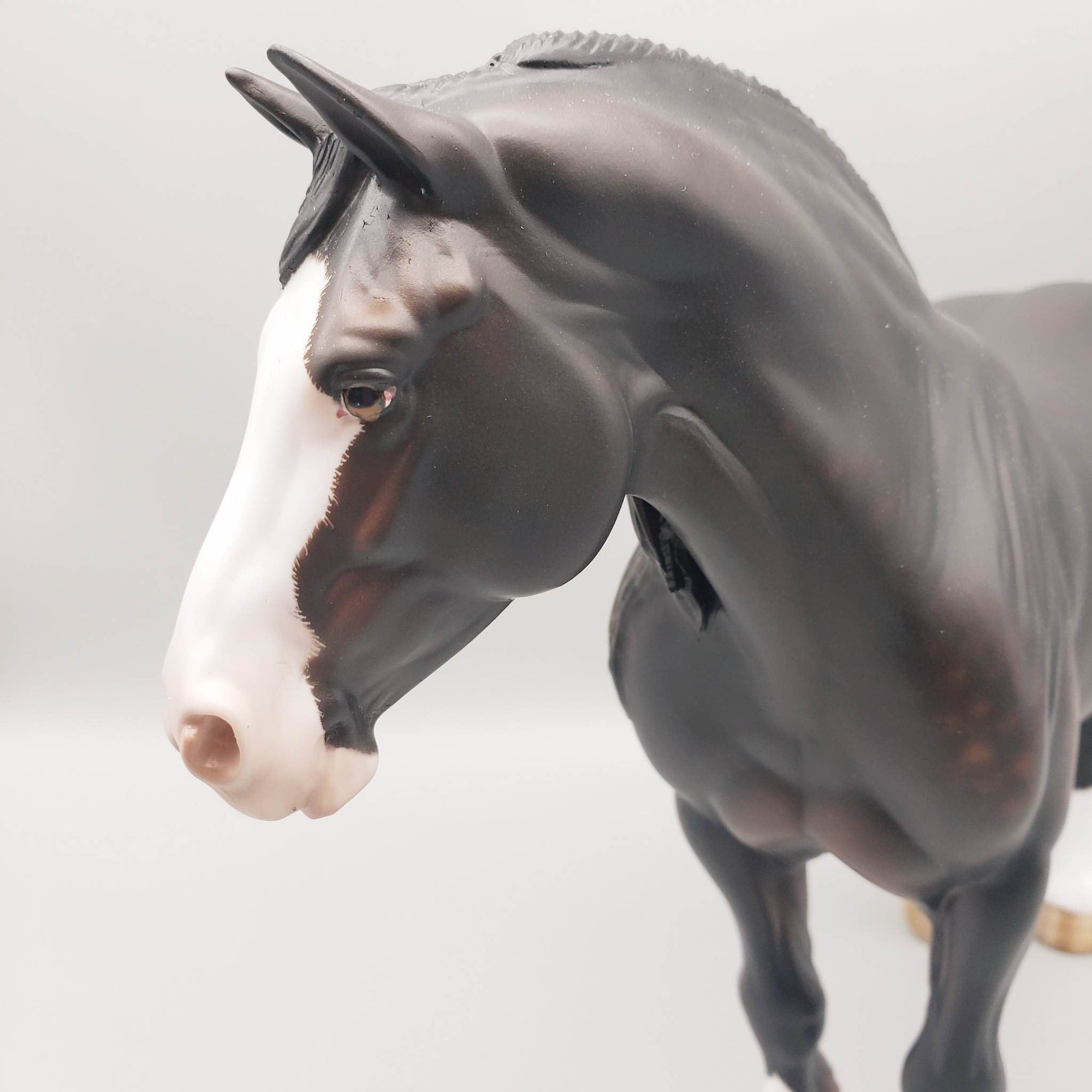 Pong - OOAK - Dappled Sunburnt Black Heavy Draft Mare by Sheryl Leisure - Best Offer 5/30/23