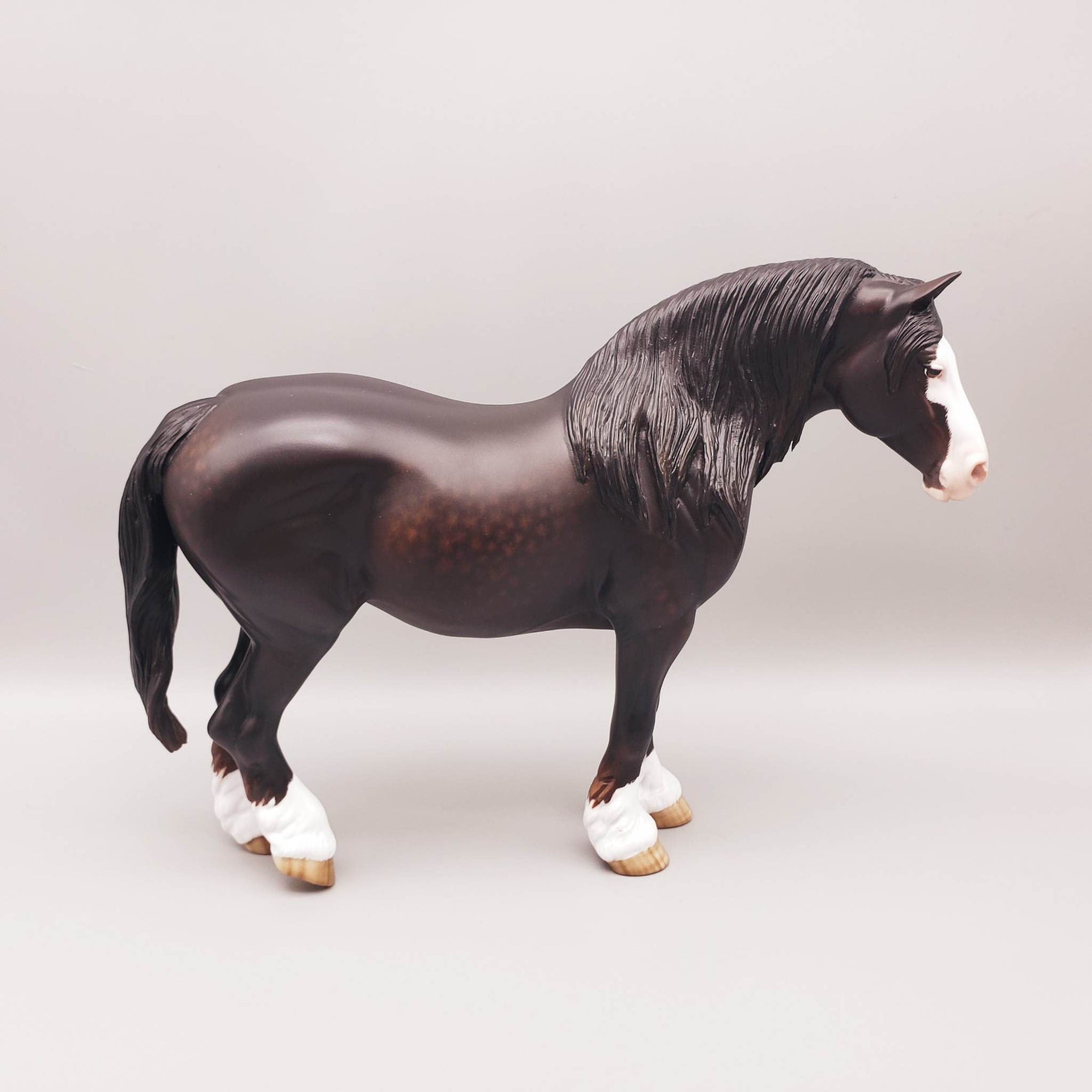 Pong - OOAK - Dappled Sunburnt Black Heavy Draft Mare by Sheryl Leisure - Best Offer 5/30/23