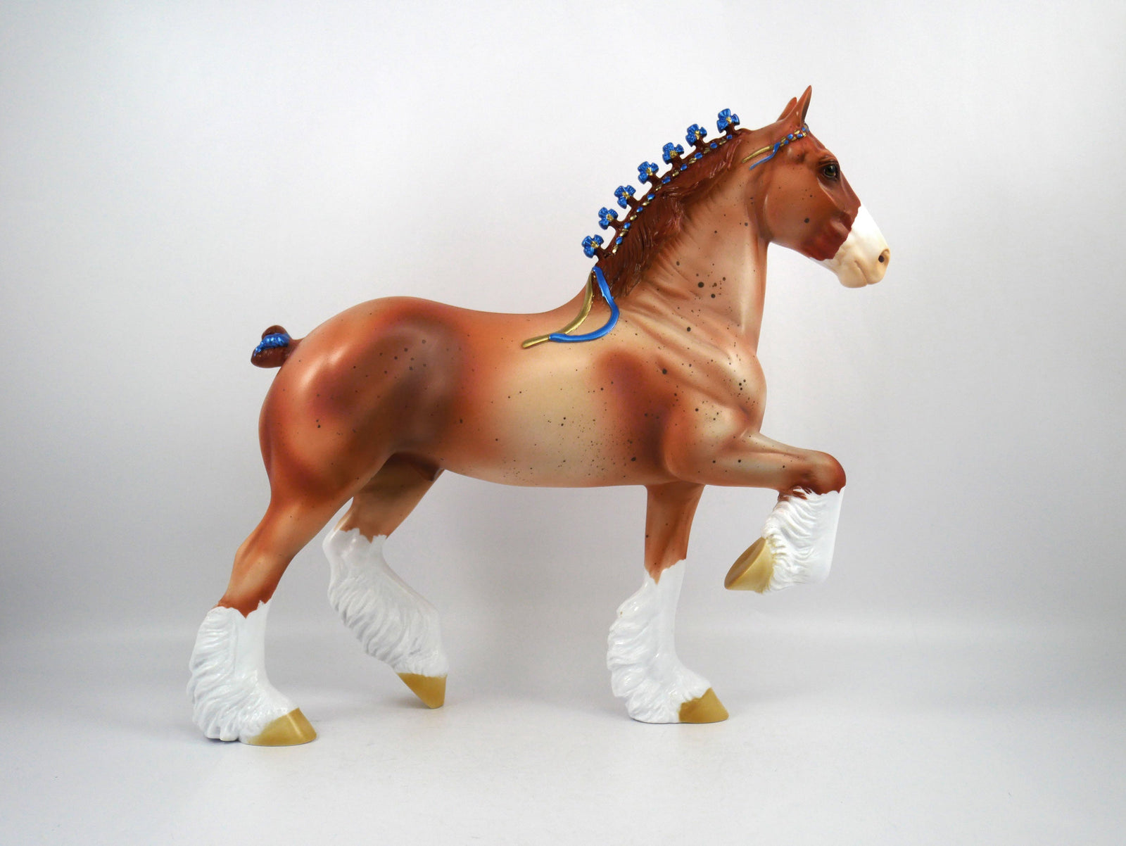 POOKIE-OOAK Red Roan Trotting Draft  Model Horse 1/20/21