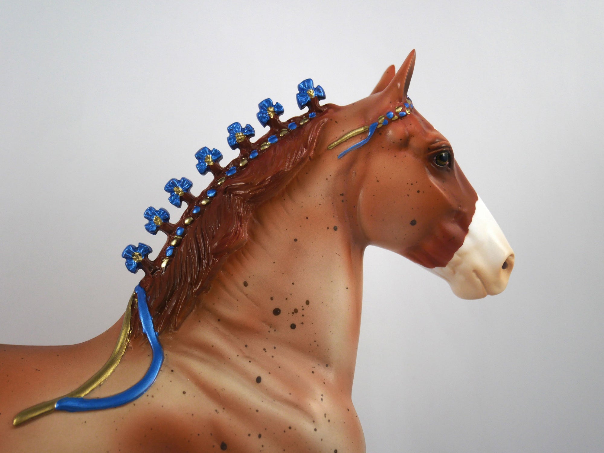 POOKIE-OOAK Red Roan Trotting Draft  Model Horse 1/20/21
