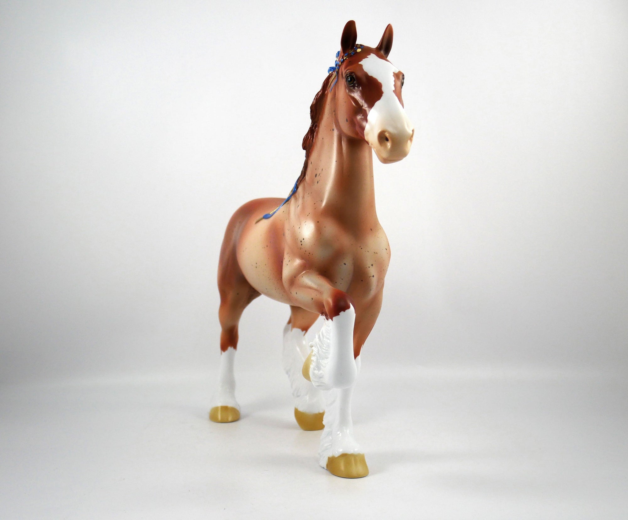 POOKIE-OOAK Red Roan Trotting Draft  Model Horse 1/20/21