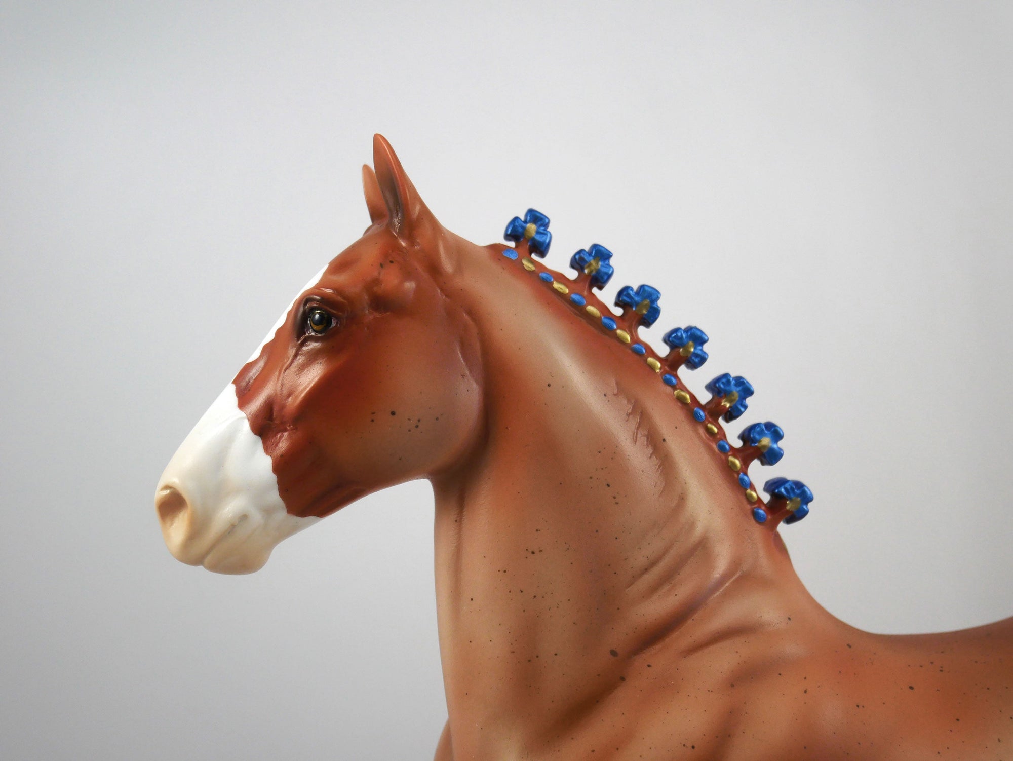 POOKIE-OOAK Red Roan Trotting Draft  Model Horse 1/20/21