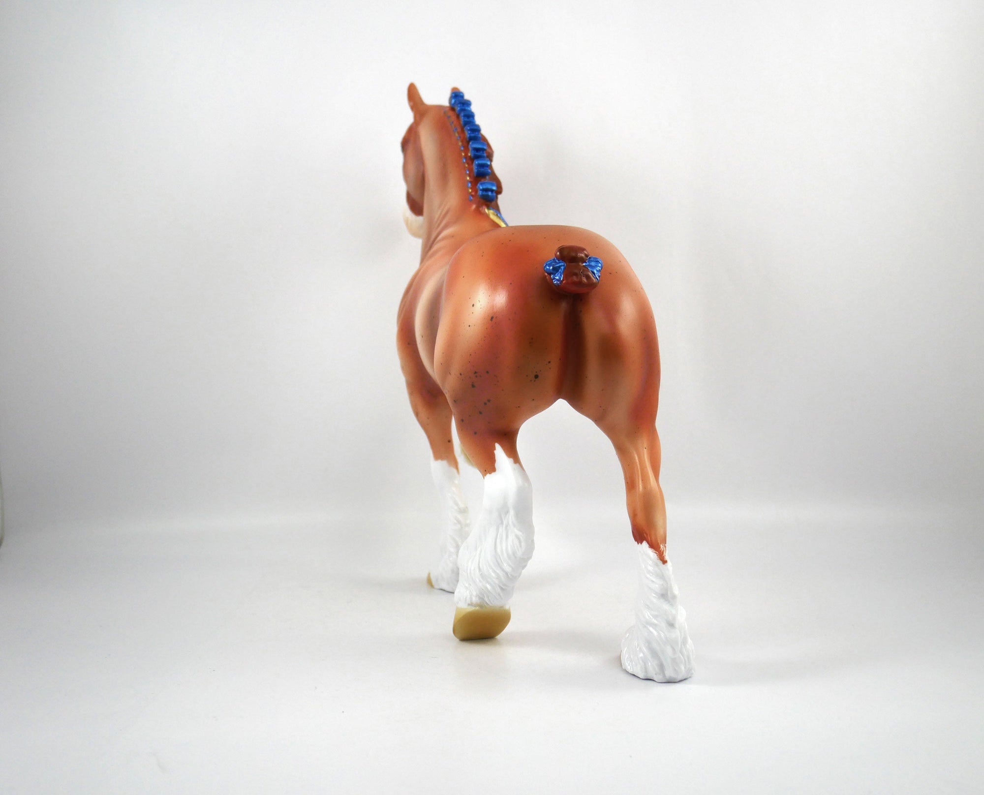 POOKIE-OOAK Red Roan Trotting Draft  Model Horse 1/20/21