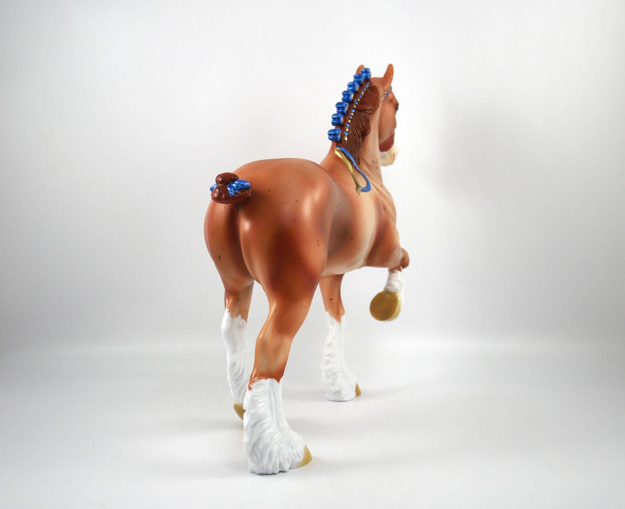 POOKIE-OOAK Red Roan Trotting Draft  Model Horse 1/20/21