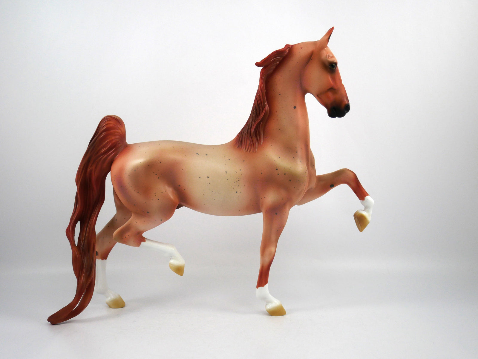 Pumpkin-OOAK Red Roan Saddlebred  Model Horse 1/20/21
