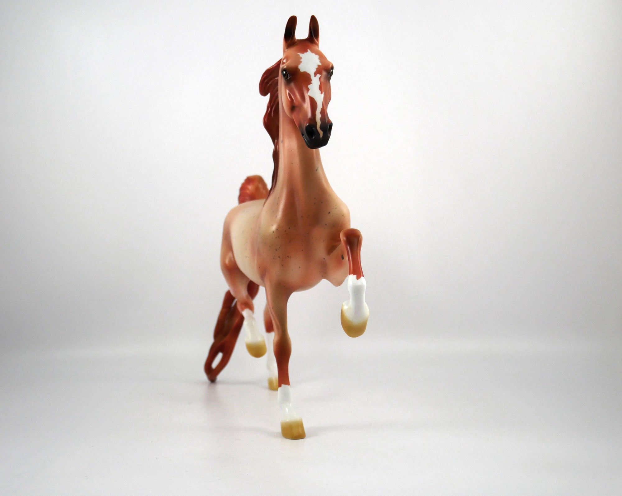 Pumpkin-OOAK Red Roan Saddlebred  Model Horse 1/20/21