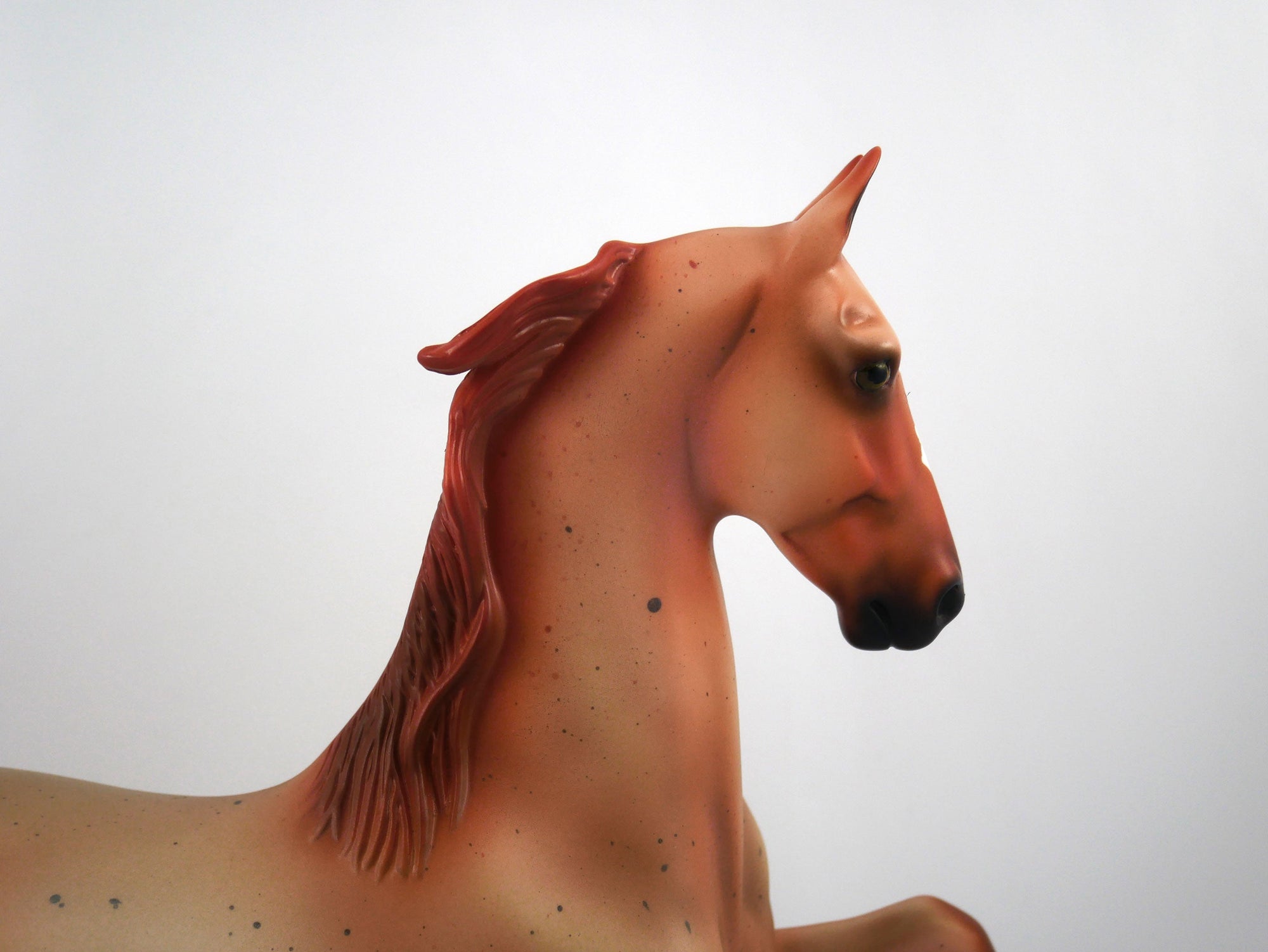 Pumpkin-OOAK Red Roan Saddlebred  Model Horse 1/20/21