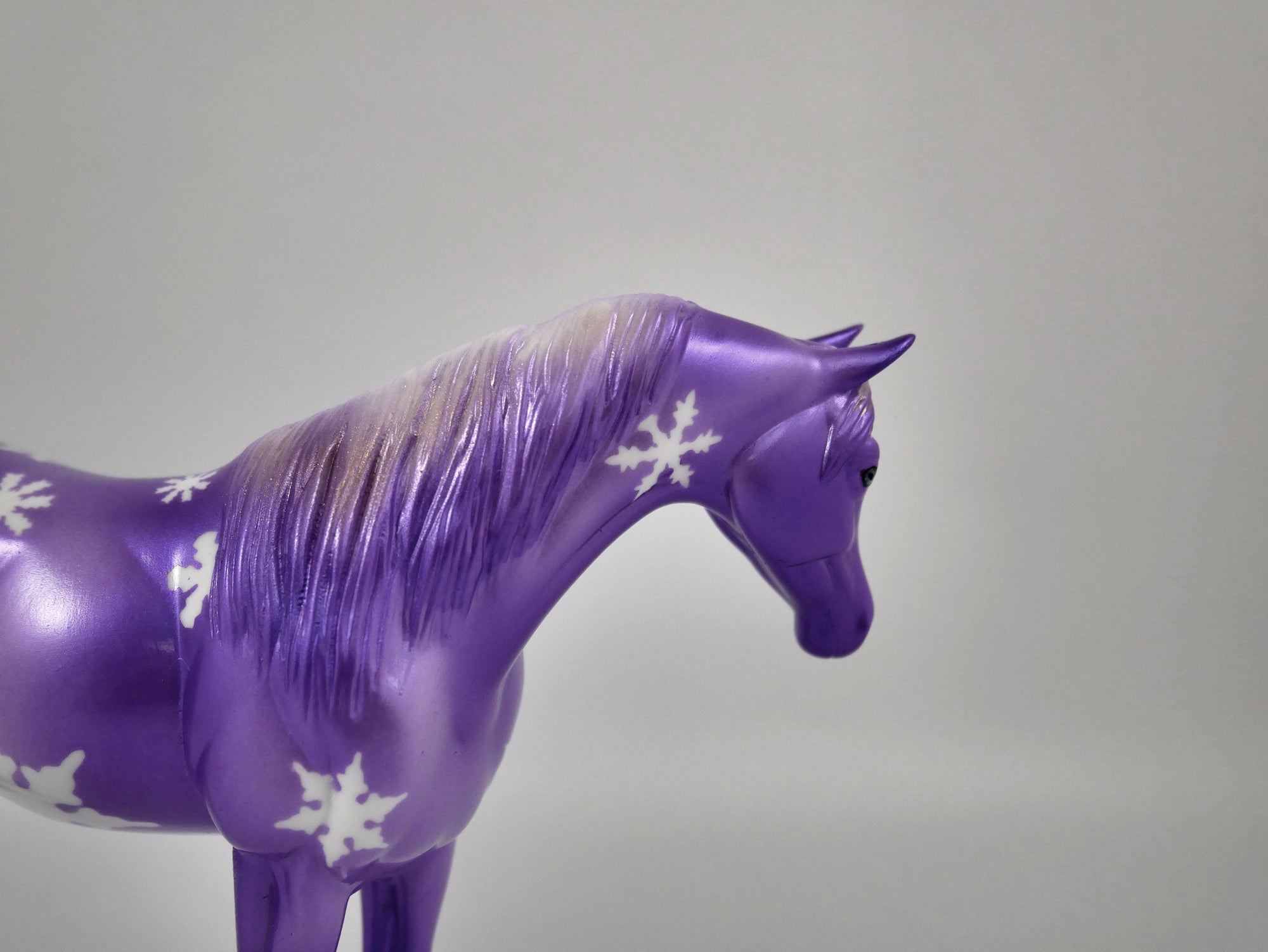 PURPLE FROST-OOAK SNOWFLAKE DECORATOR  PEBBLES ARABIAN BY ELLEN ROBBINS 12/22/20