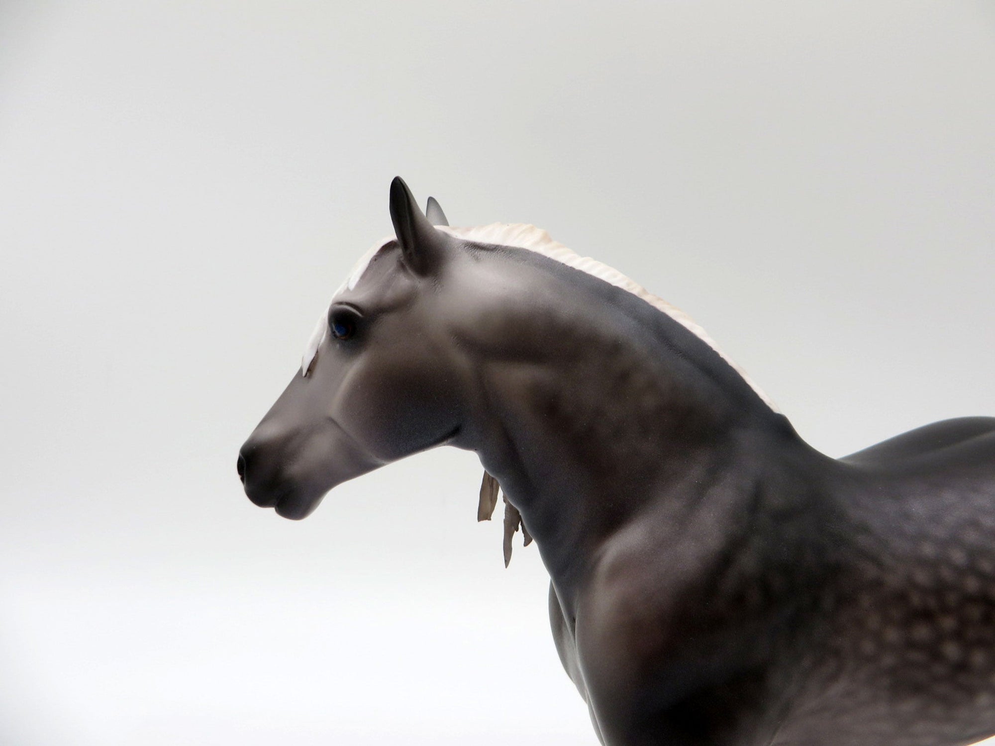 Purus-OOAK Dapple Grey Trotting Drafter Pebbles Painted by Caroline Boydston