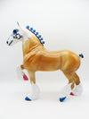 REMINISCENCE - OOAK Sugar Skull Trotting Drafter Horse By Dawn Quick LHS 22