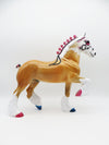 REMINISCENCE - OOAK Sugar Skull Trotting Drafter Horse By Dawn Quick LHS 22