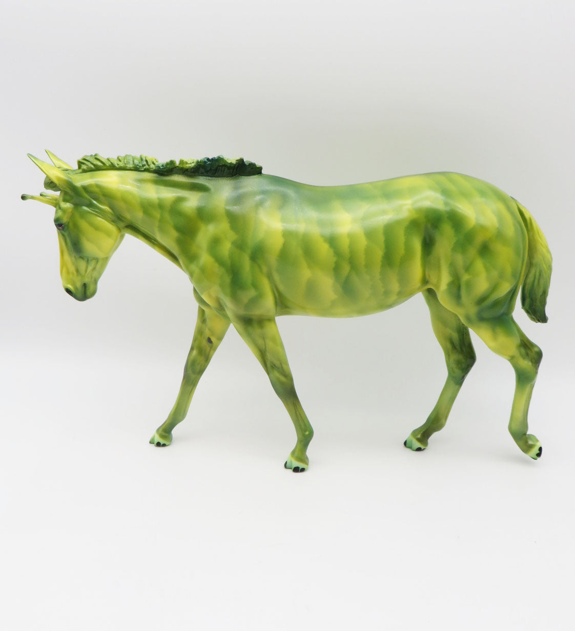 Roswell - OOAK - BEST OFFER - Custom Green Alien Mule Painted by Julie Keim - MM22