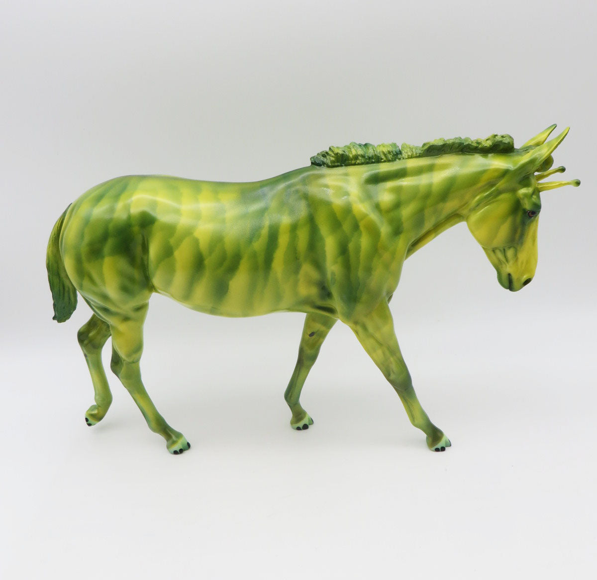 Roswell - OOAK - BEST OFFER - Custom Green Alien Mule Painted by Julie Keim - MM22