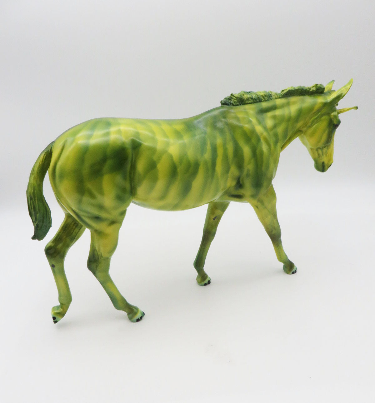 Roswell - OOAK - BEST OFFER - Custom Green Alien Mule Painted by Julie Keim - MM22