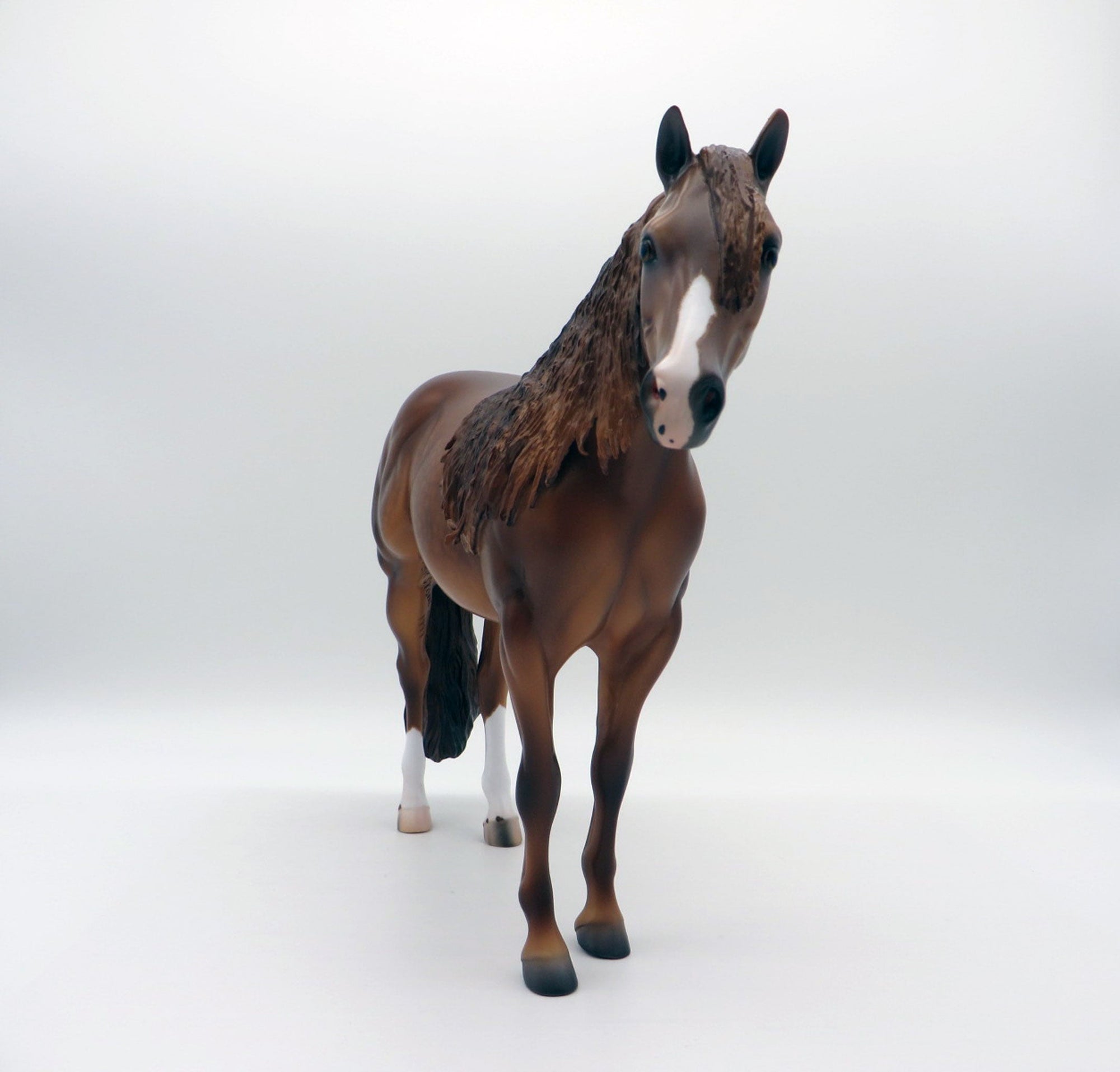 Rainier-OOAK Dapple Chestnut ISH Painted By Caroline Boydston 6/22/21