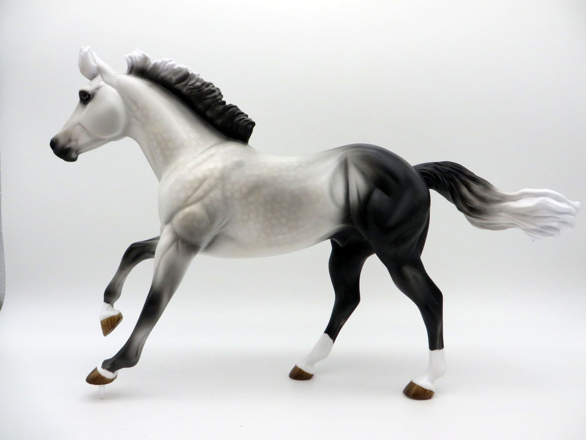 Rapheal-OOAK Dapple Grey Foundation Stock Horse Equilocity 2021 Painted by Audrey Dixon
