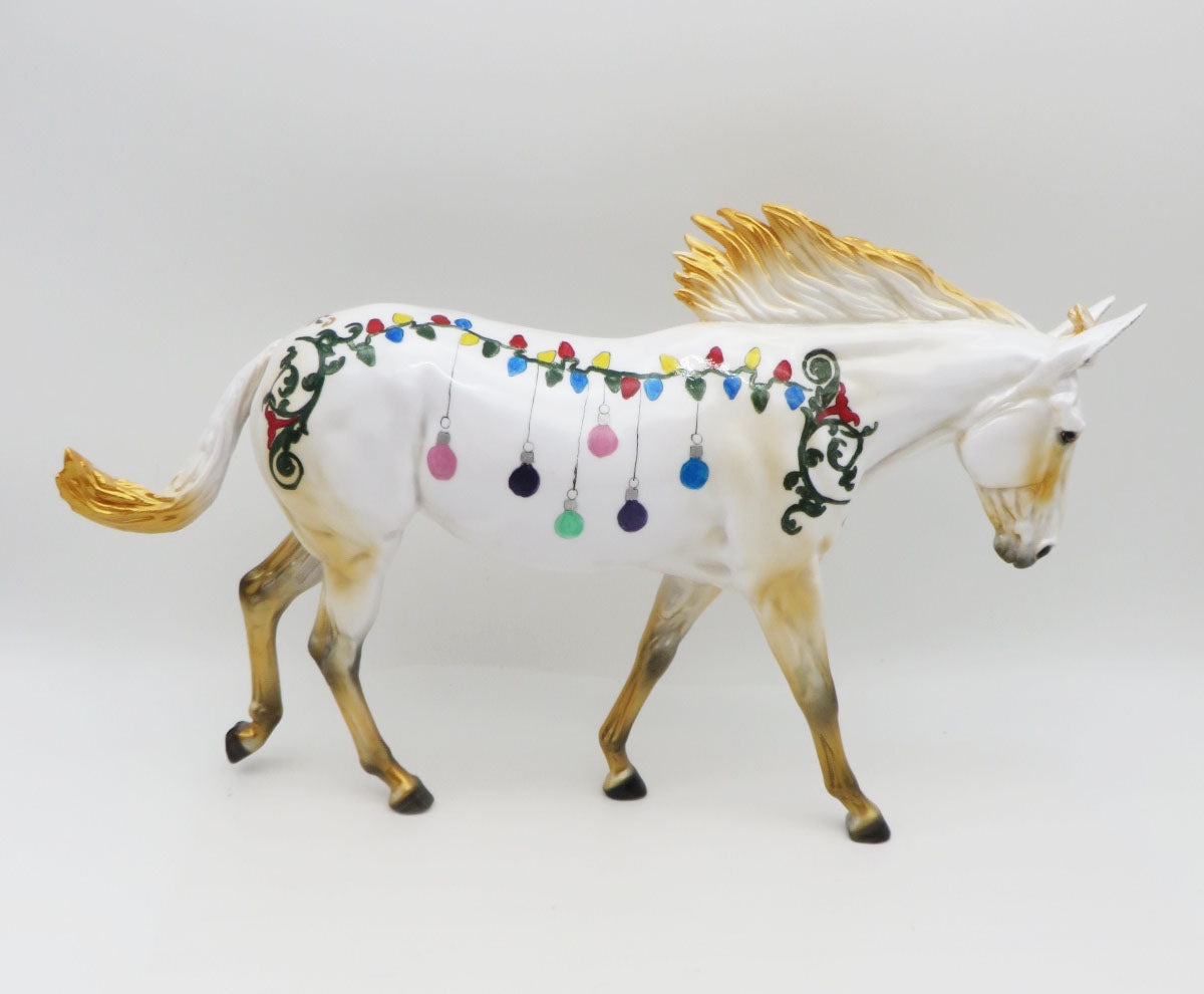 Ready, Set Glow! - OOAK - Christmas Decorator Mule - by Dawn Quick - CT22