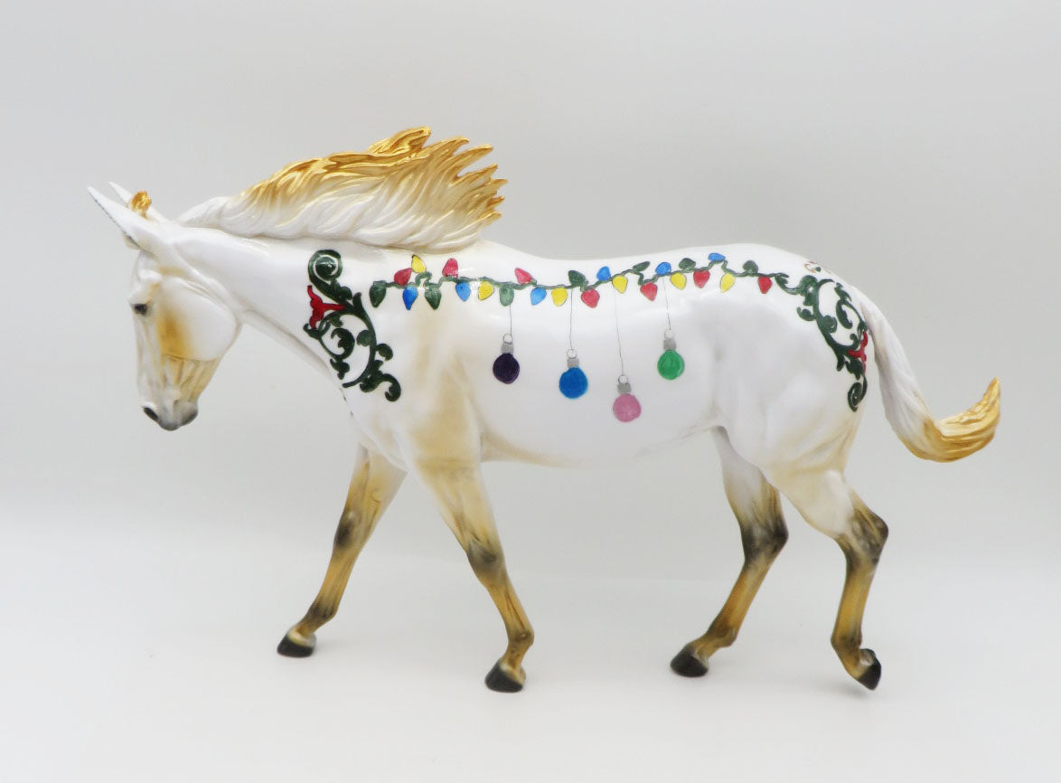 Ready, Set Glow! - OOAK - Christmas Decorator Mule - by Dawn Quick - CT22