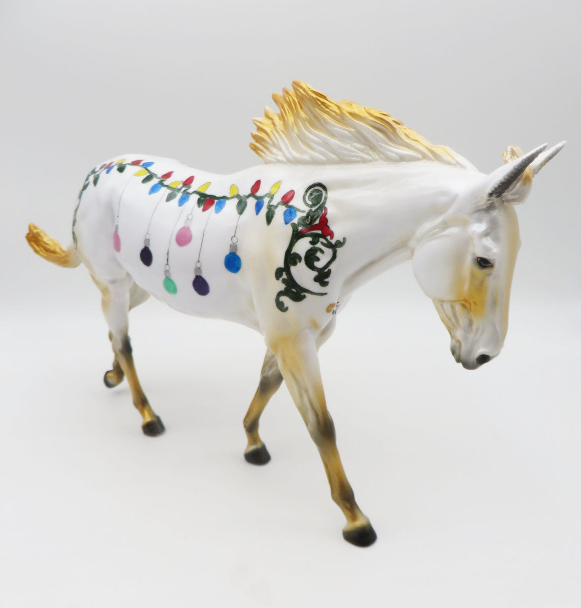 Ready, Set Glow! - OOAK - Christmas Decorator Mule - by Dawn Quick - CT22