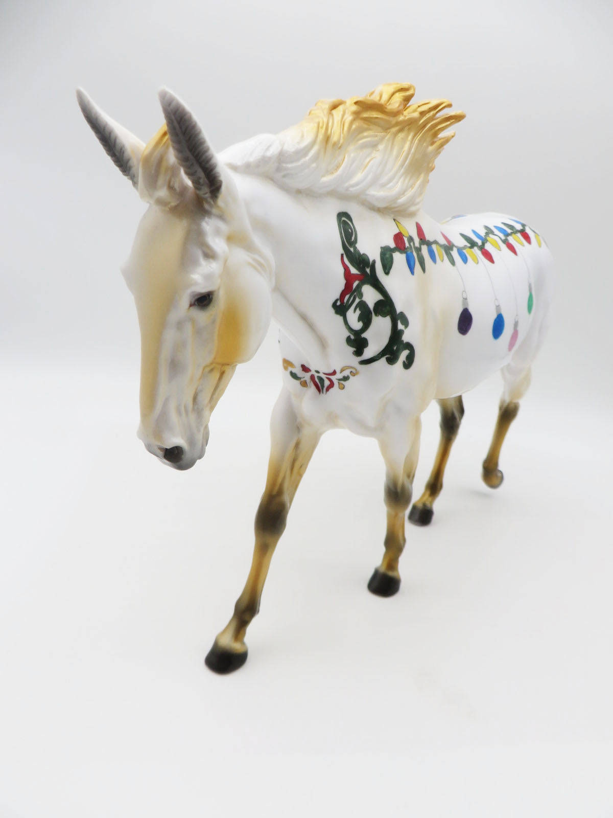 Ready, Set Glow! - OOAK - Christmas Decorator Mule - by Dawn Quick - CT22