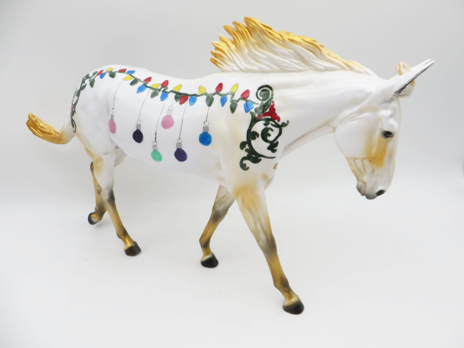 Ready, Set Glow! - OOAK - Christmas Decorator Mule - by Dawn Quick - CT22