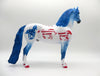 Red, White and Blue-OOAK Deco Morgan Painted by Dawn Quick 6/10/21
