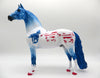 Red, White and Blue-OOAK Deco Morgan Painted by Dawn Quick 6/10/21