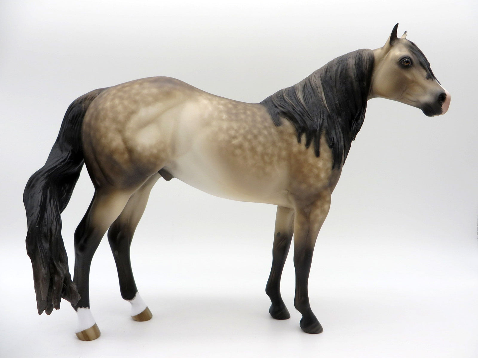 Reeses-OOAK Dapple Buckskin ISH Painted By Sheryl Leisure 6/14/21