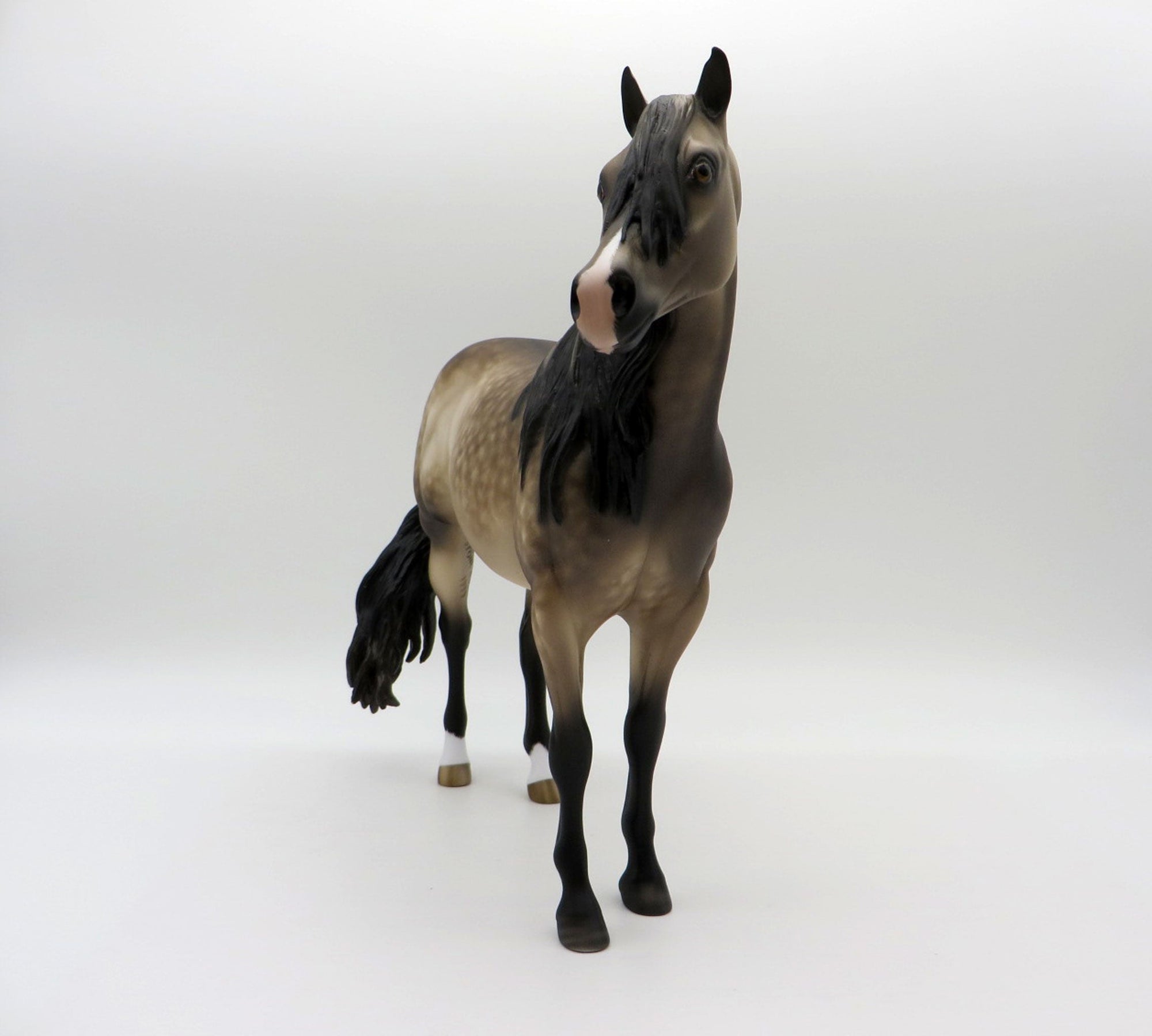 Reeses-OOAK Dapple Buckskin ISH Painted By Sheryl Leisure 6/14/21