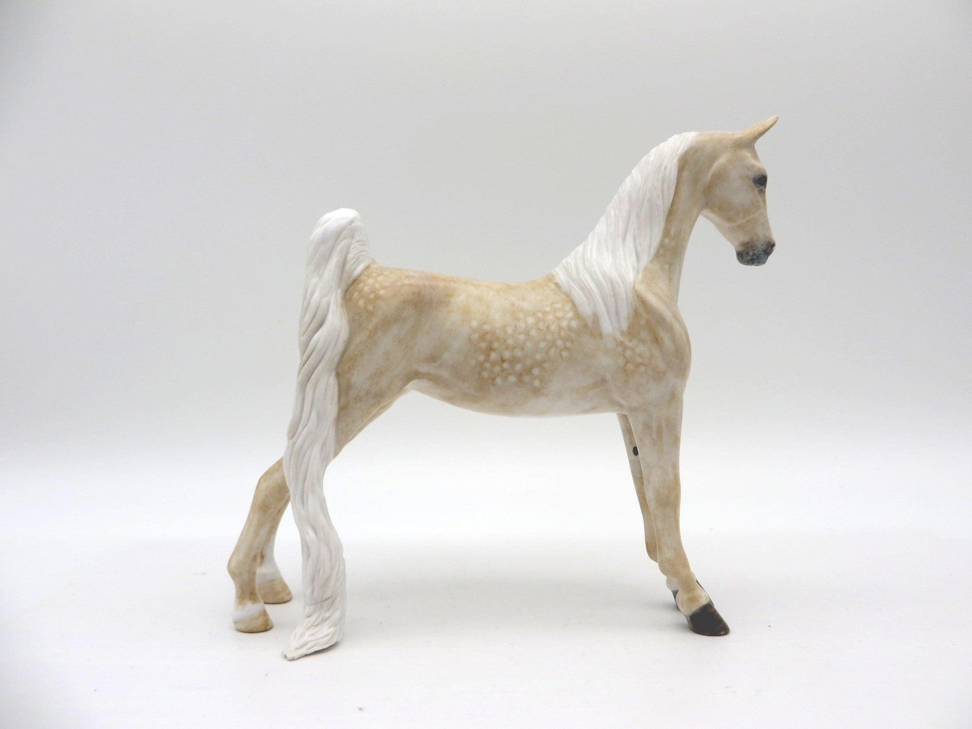 Regal Lady-OOAK Dapple Palomino Saddlebred Pebbles Painted By Andrea EQ 21