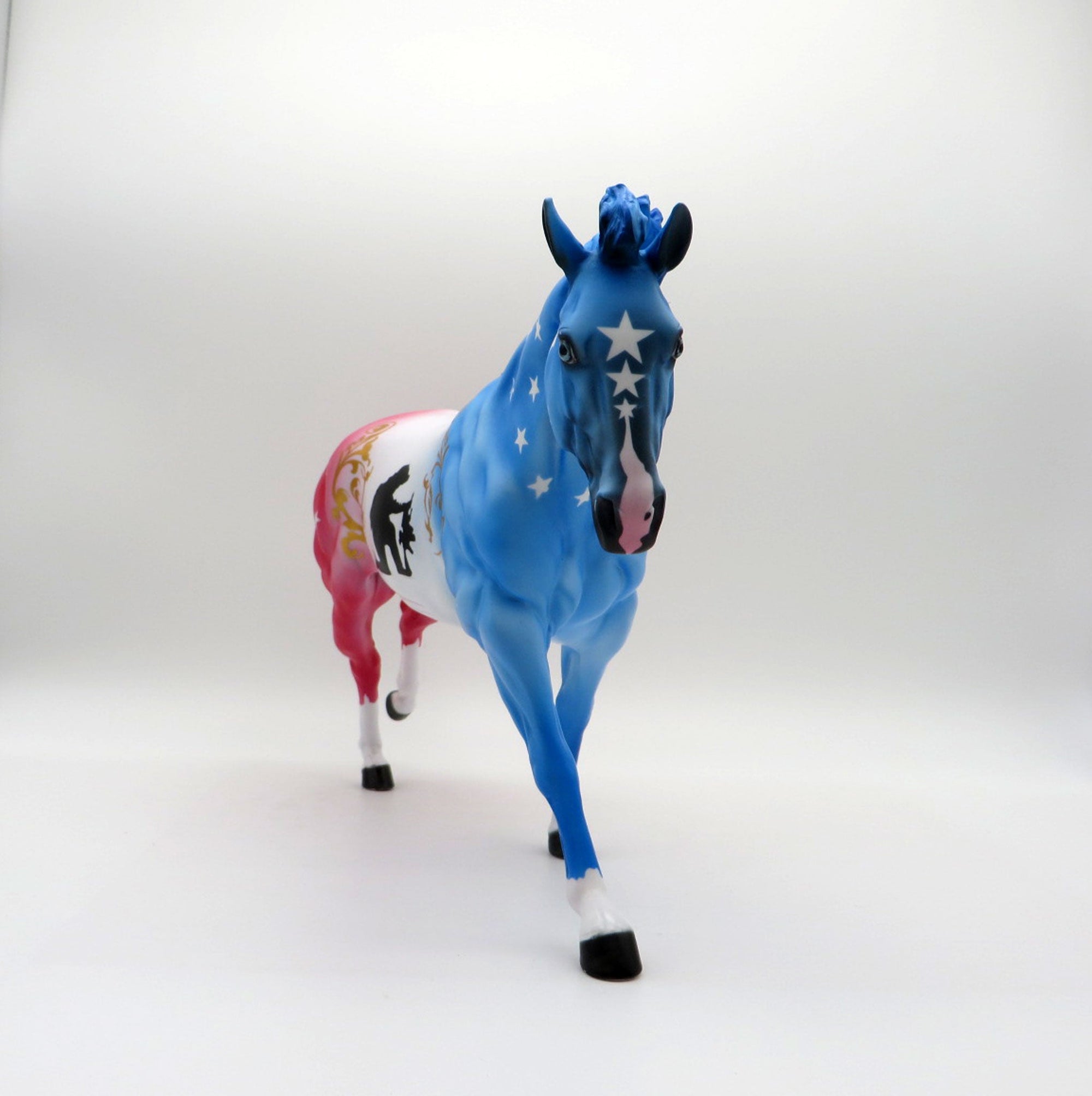 Respect-OOAK Running Stock Horse Deco Painted By Dawn Quick  6/7/21