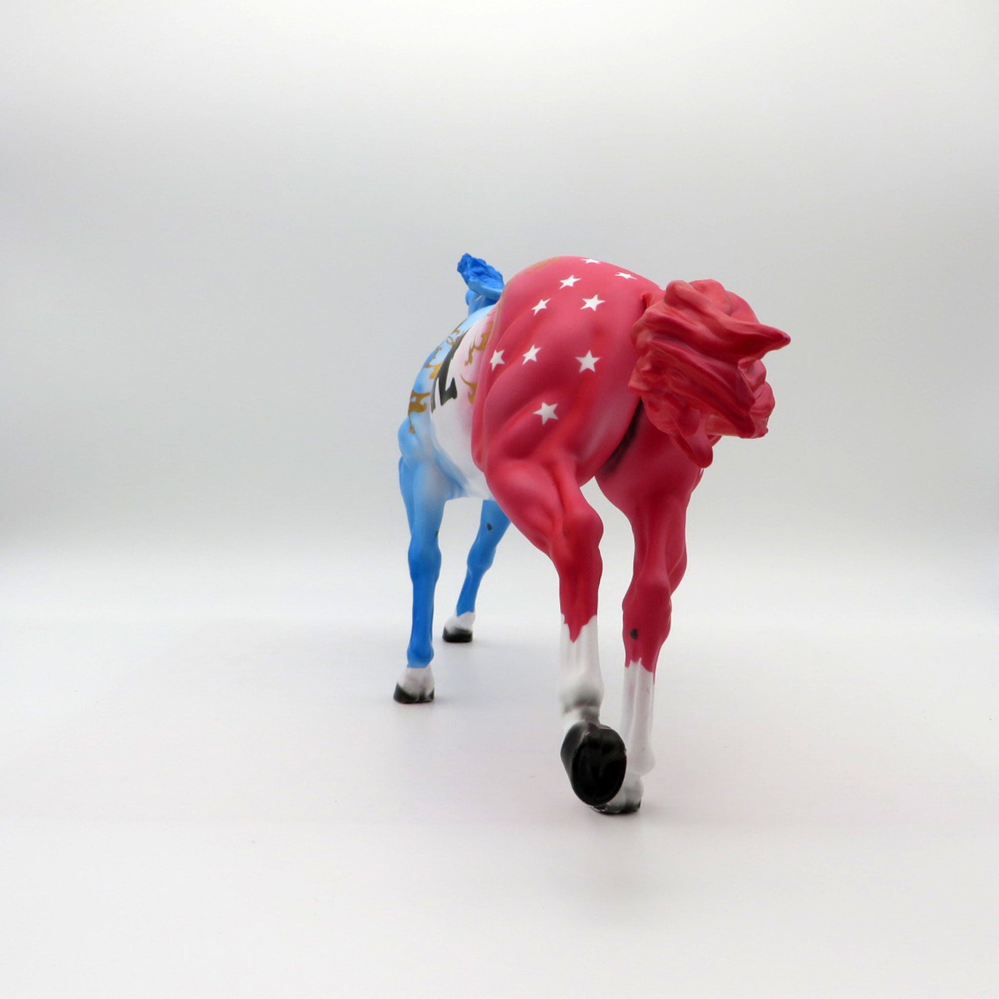 Respect-OOAK Running Stock Horse Deco Painted By Dawn Quick  6/7/21