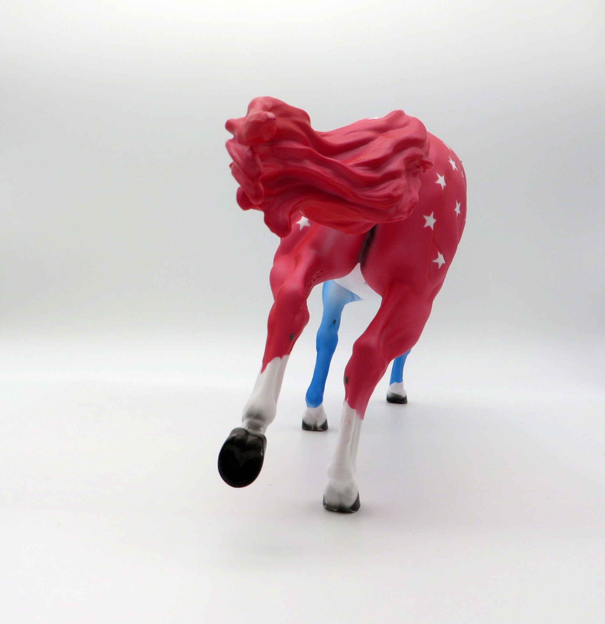 Respect-OOAK Running Stock Horse Deco Painted By Dawn Quick  6/7/21