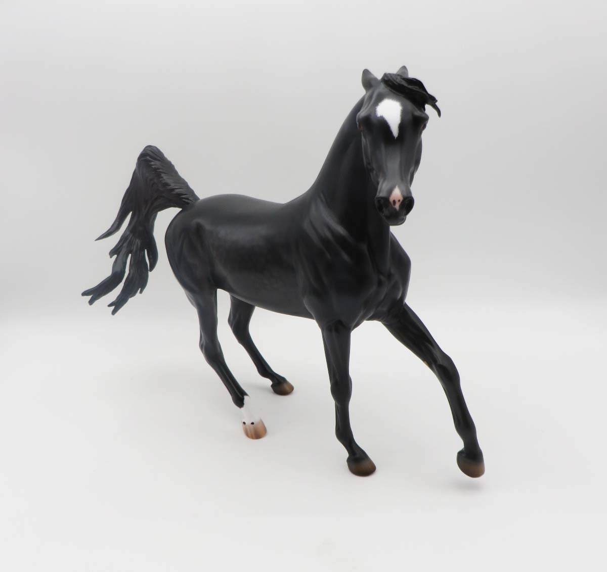 Rhoads-OOAK Pinned Ear Dapple Black Arabian By Caroline Boydston 3/17/23