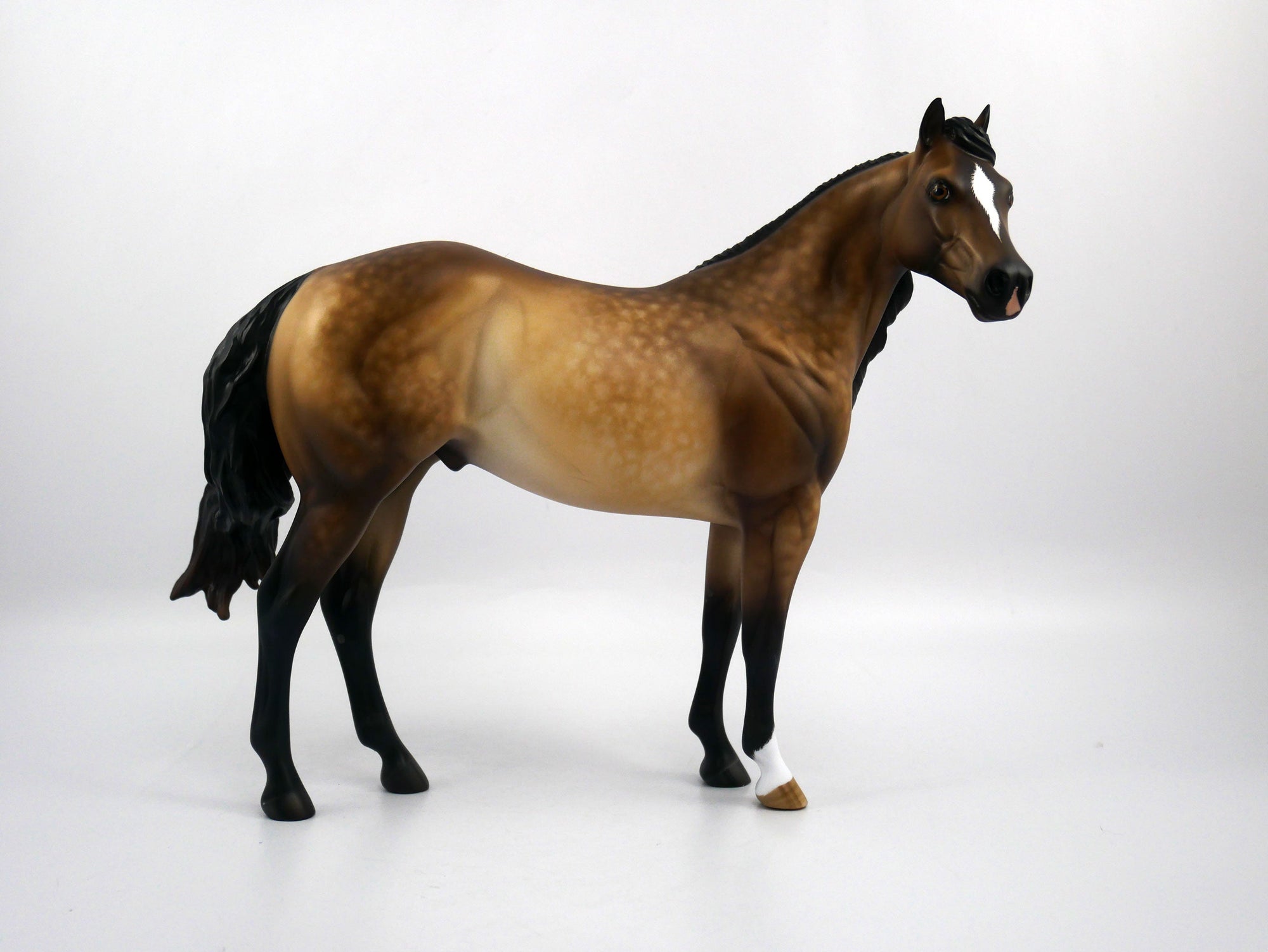 Ritchie-OOAK Dapple Buckskin ISH  Painted by Sheryl Leisure 1/20