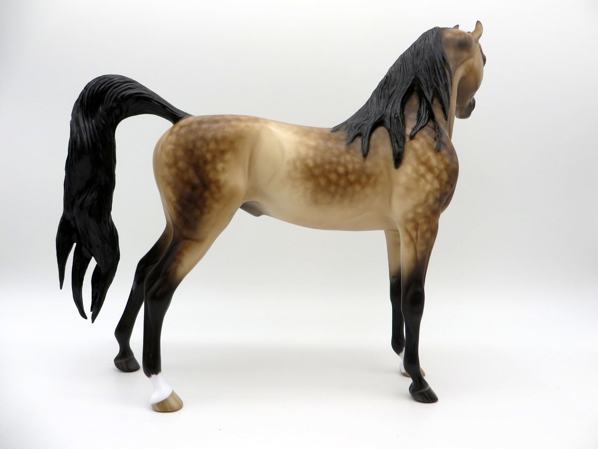 Right Click -OOAK Sooty Dapple Buckskin Arabian Painted By Sheryl Leisure 7/19/21