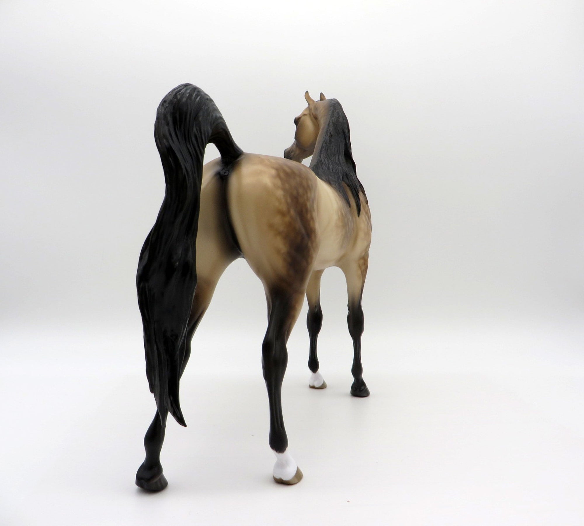 Right Click -OOAK Sooty Dapple Buckskin Arabian Painted By Sheryl Leisure 7/19/21